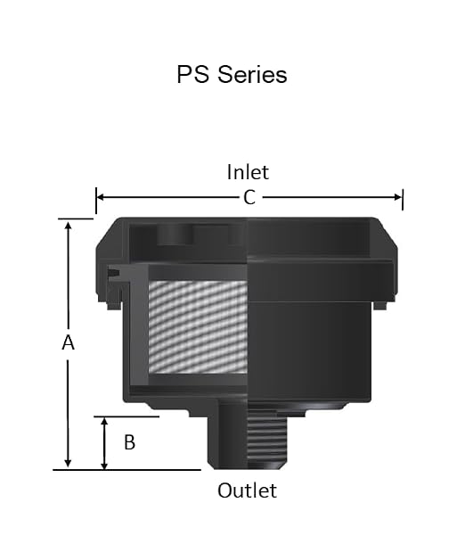 Solberg FS-19P-125™ Inlet Compressor Air Filter Silencer, 1-1/4" MPT Outlet