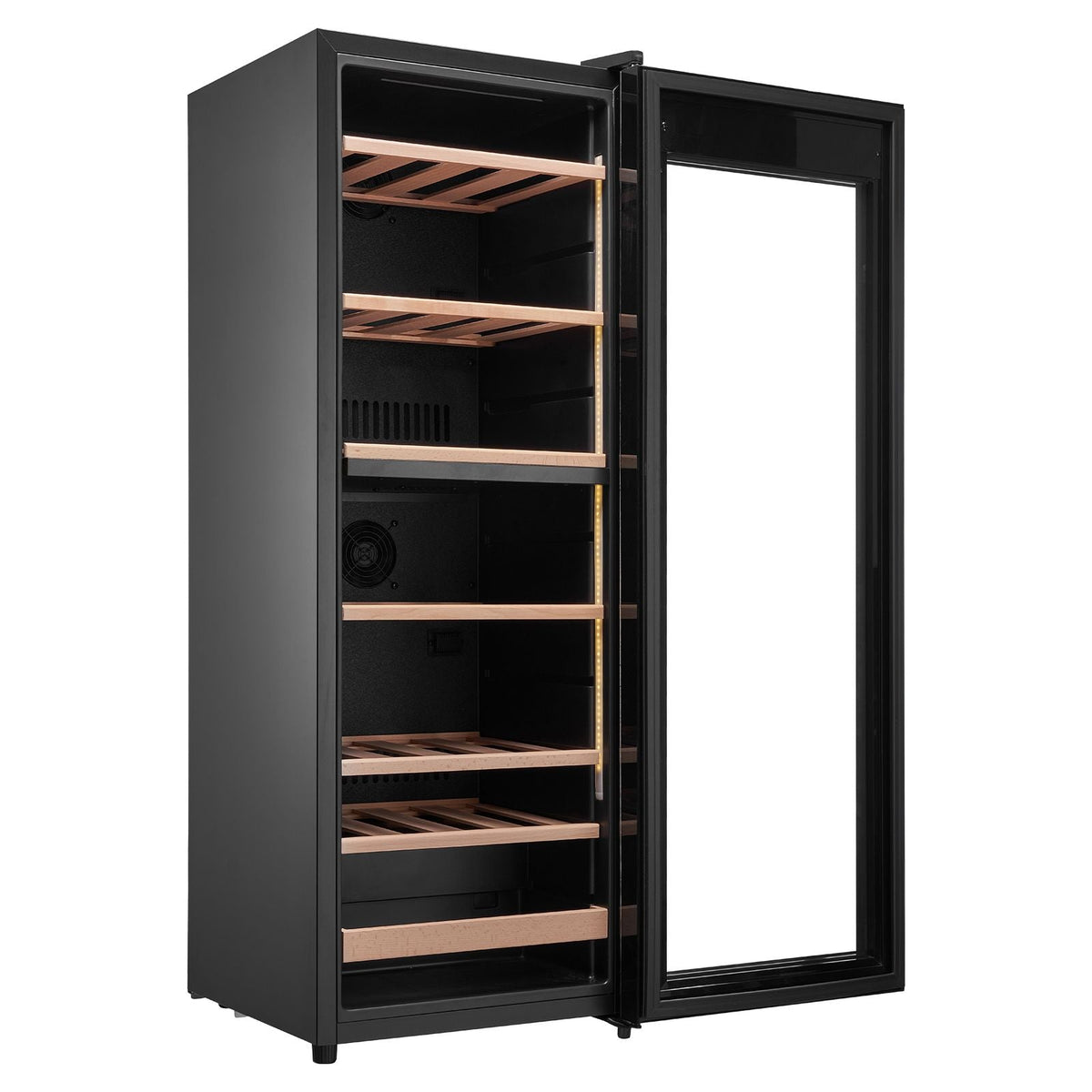 42 Bottle Wine Fridge, Freestanding Wine Cooler Refrigerator, Dual Zone Cooler, 41 F to 65 F Adjustable Temp Mini Cellar, Glass Door, For Home Office Bar, Red White Champagne or Sparkling Wines