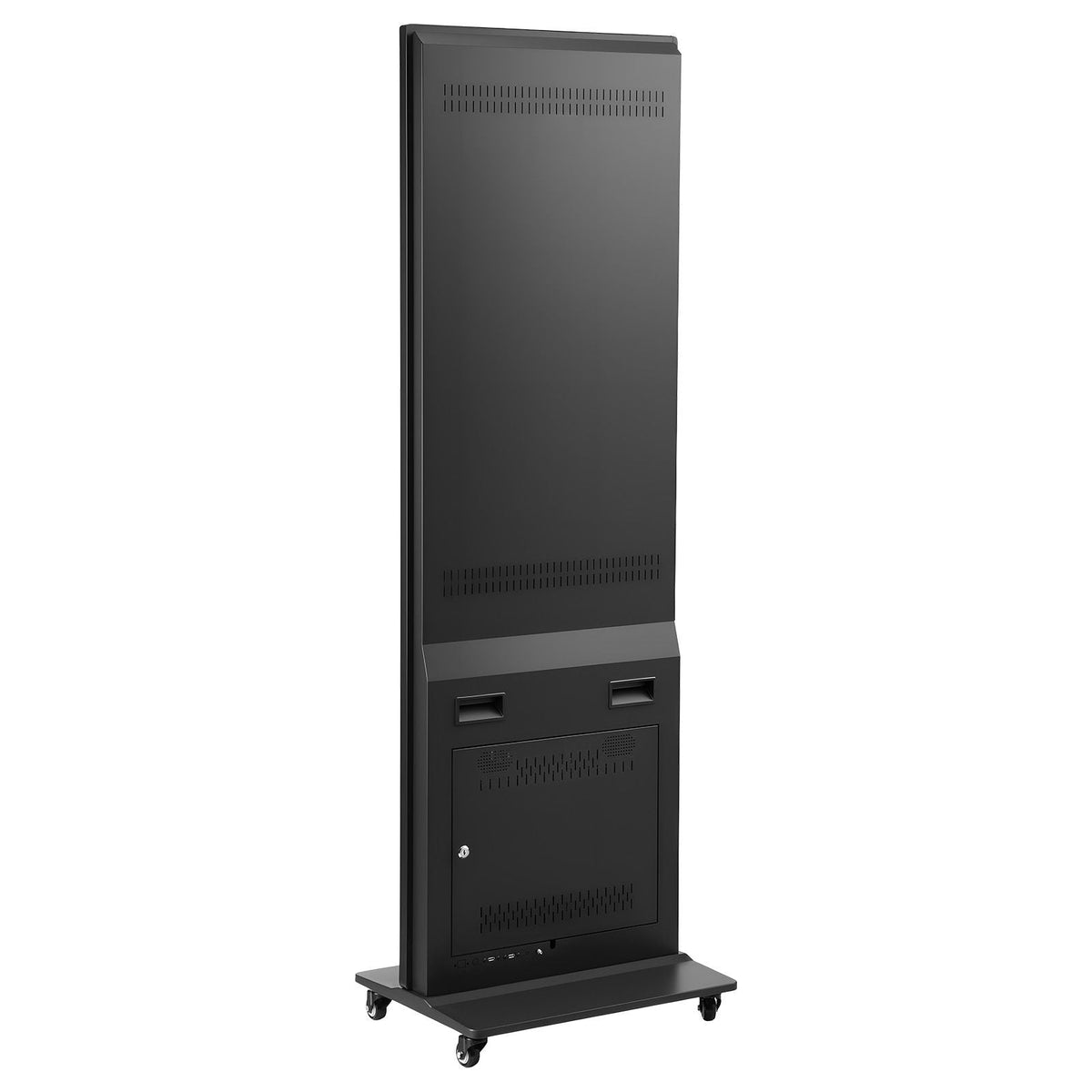 43 in Indoor Digital Signage Floor Standing Advertising Display Kiosk, WiFi HDMI/USB Input Android OS, 178° Wide View, LCD Touchscreen Interactive Monitor, Mobile Commercial Totem Poster