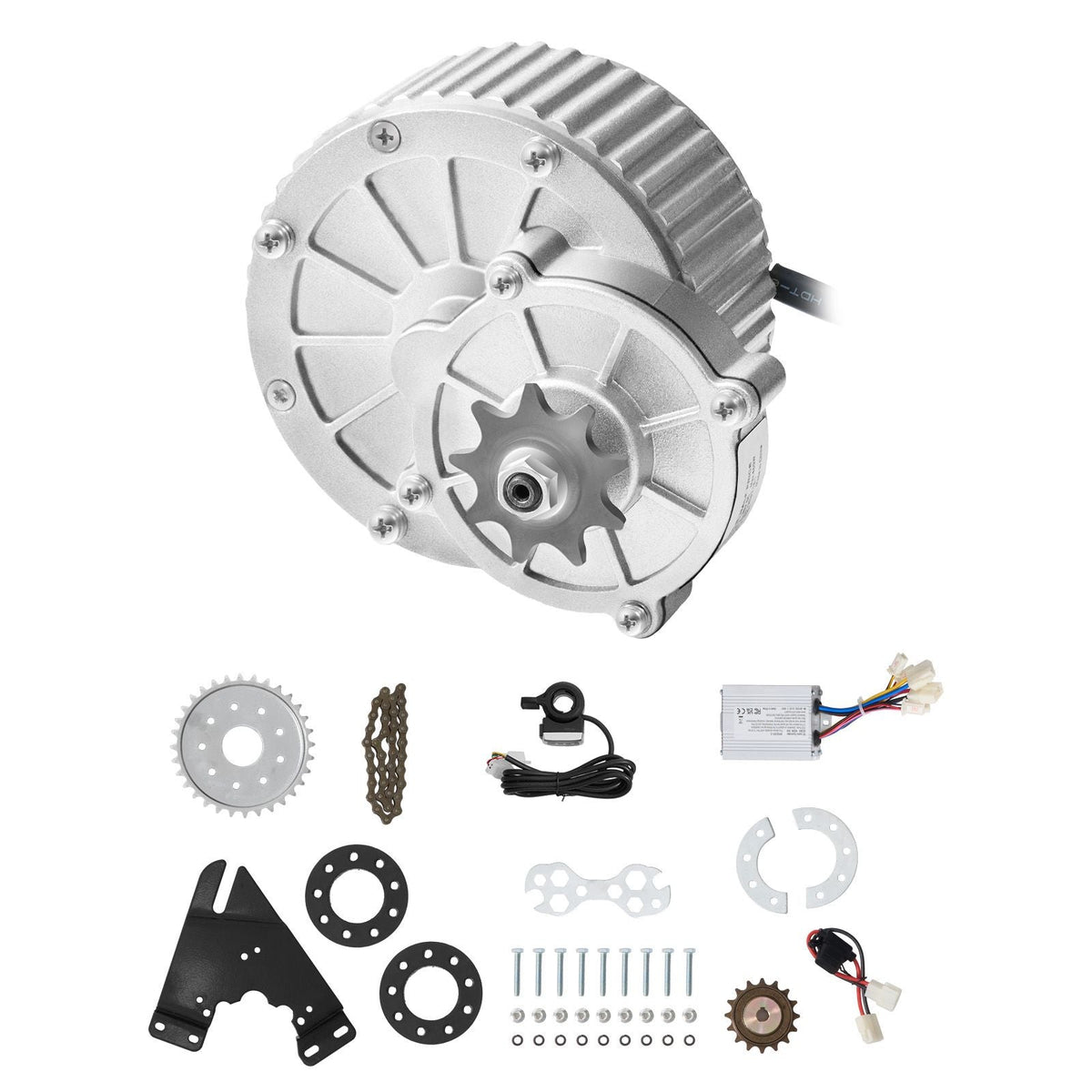 450W Electric Brushed DC Motor Kit - 36V 3000rpm Motor with Upgraded Speed Controller and Thumb Throttle Kit for Go Karts E-Bike Motorcycle Scooter
