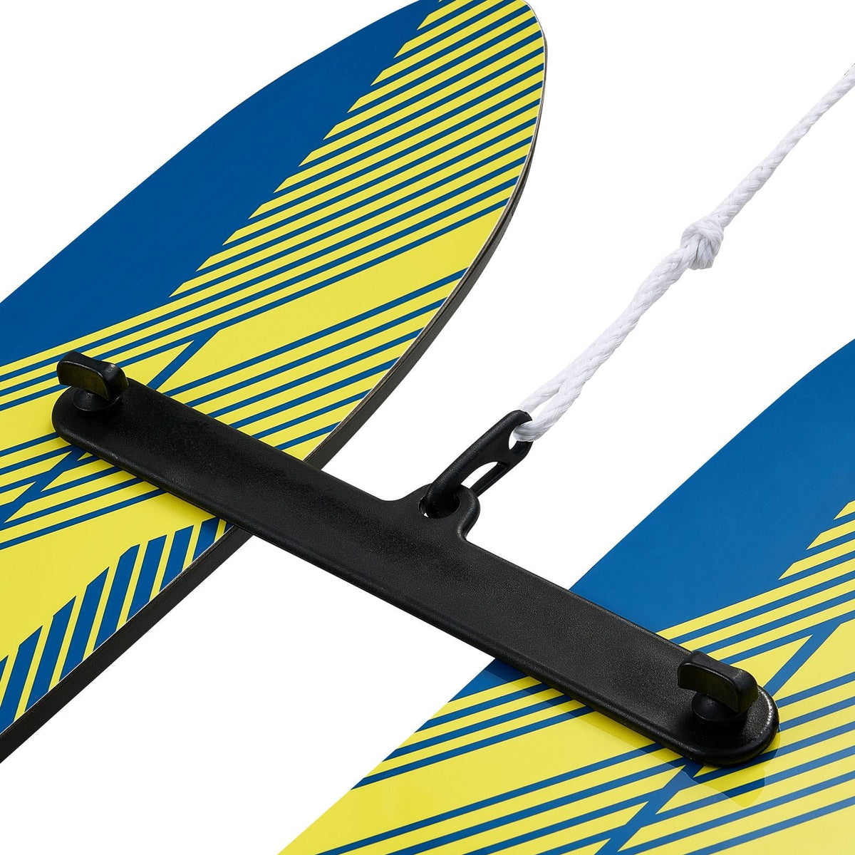 46" Water Skis, Kids Water Ski Trainers with X-7 Adjustable Bindings, Double-Handle Rope & Removable Stabilizing Bar, Training Waterskis Combo for Kids Youth Up to 300 lbs