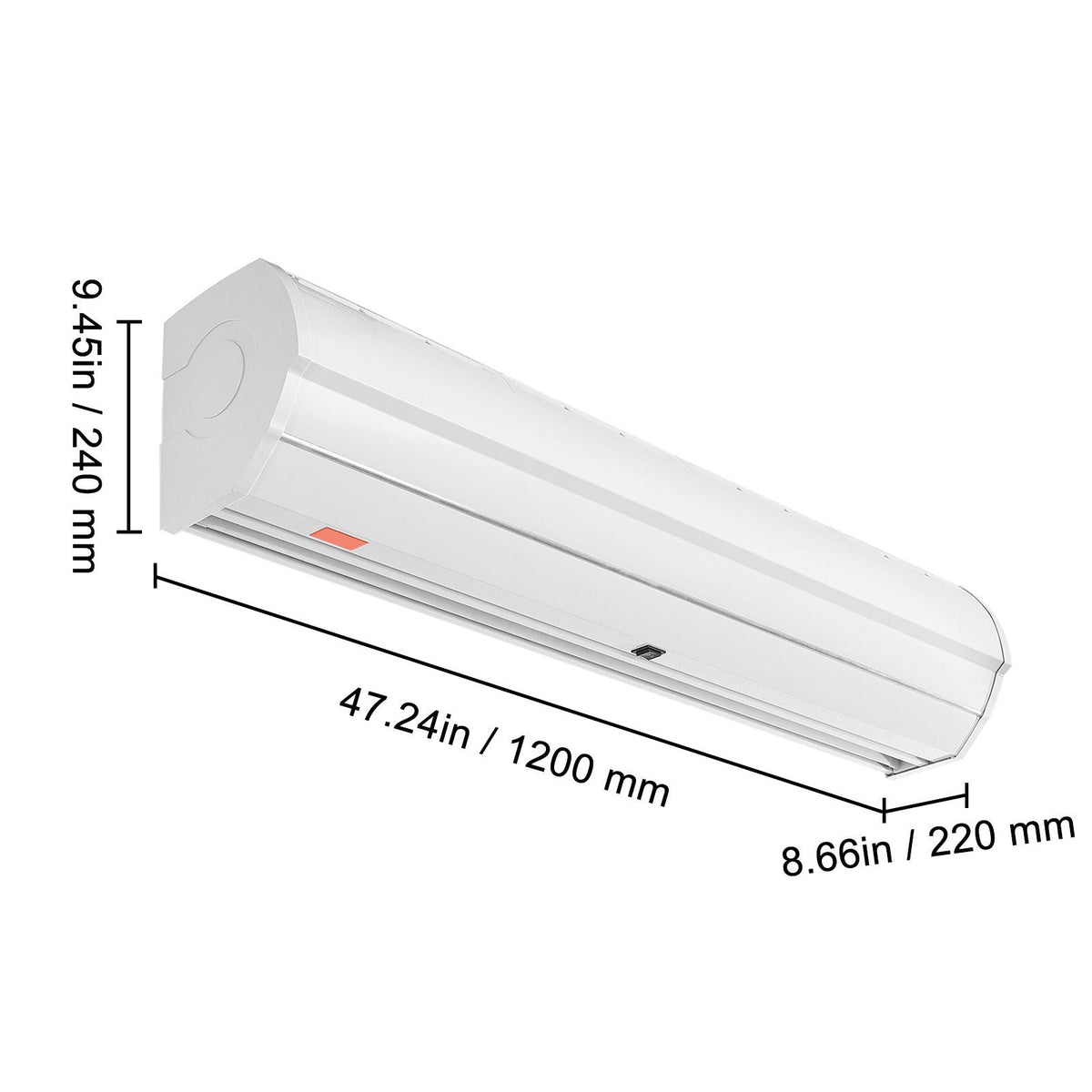 48" Commercial Indoor Air Curtain Super Power 2 Speeds 1200CFM, Wall Mounted Air Curtains for Doors, Indoor Over Door Fan with Heavy Duty Limit Switch, Easy-Install 110V Unheated