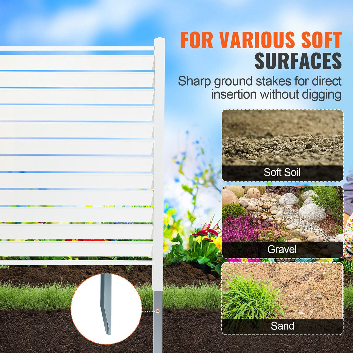48" W x 48" H Vinyl Privacy Fence Panels, Air Conditioner Fence, Outdoor Privacy Screens for Trash Can, Pool Equipment Enclosure, Privacy Screen Kit Louvered Panels (2 Panels)