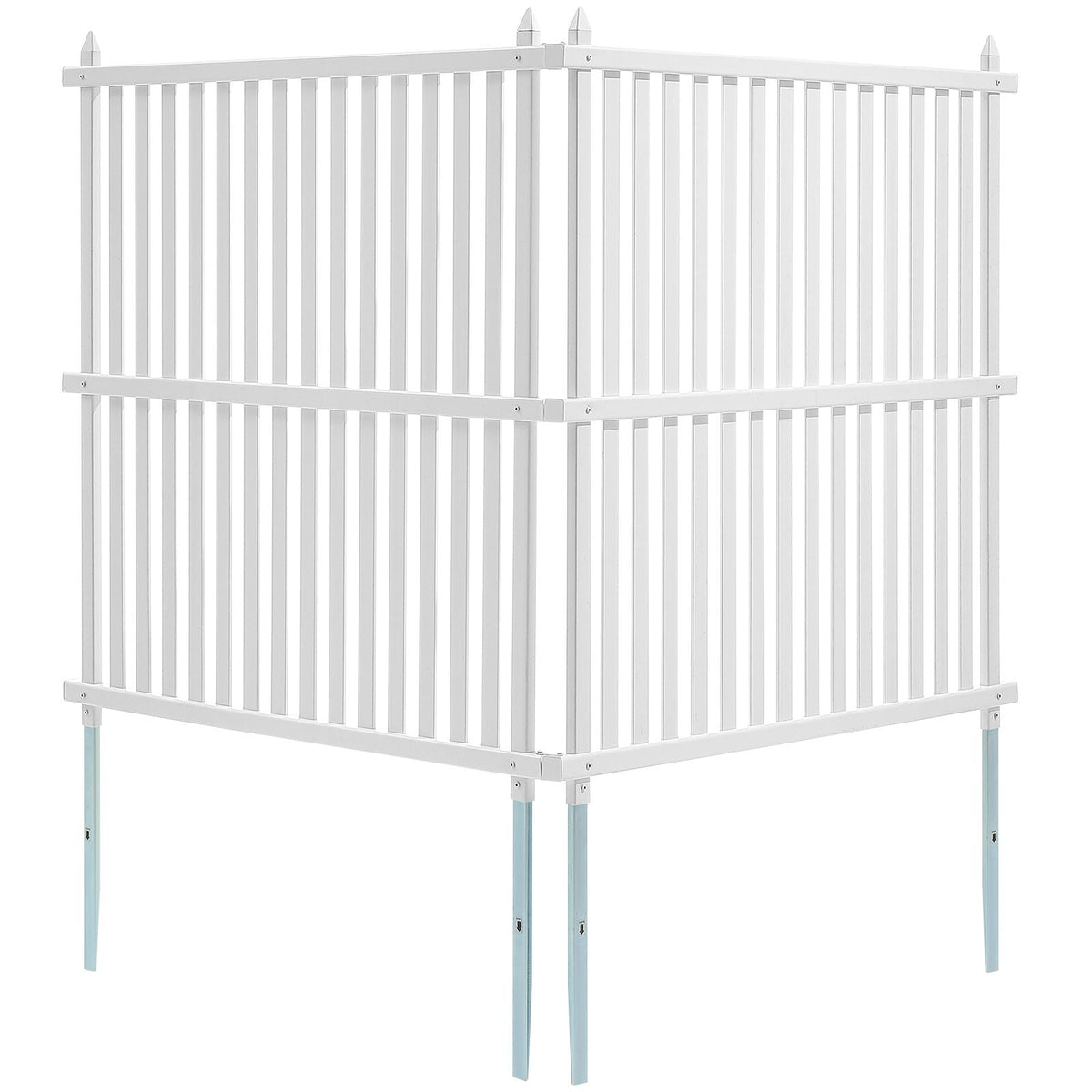48" W x 48" H Vinyl Privacy Fence Panels, Air Conditioner Fence, Outdoor Privacy Screens for Trash Can, Pool Equipment Enclosure, Privacy Screen Kit Strip Panels (2 Panels)