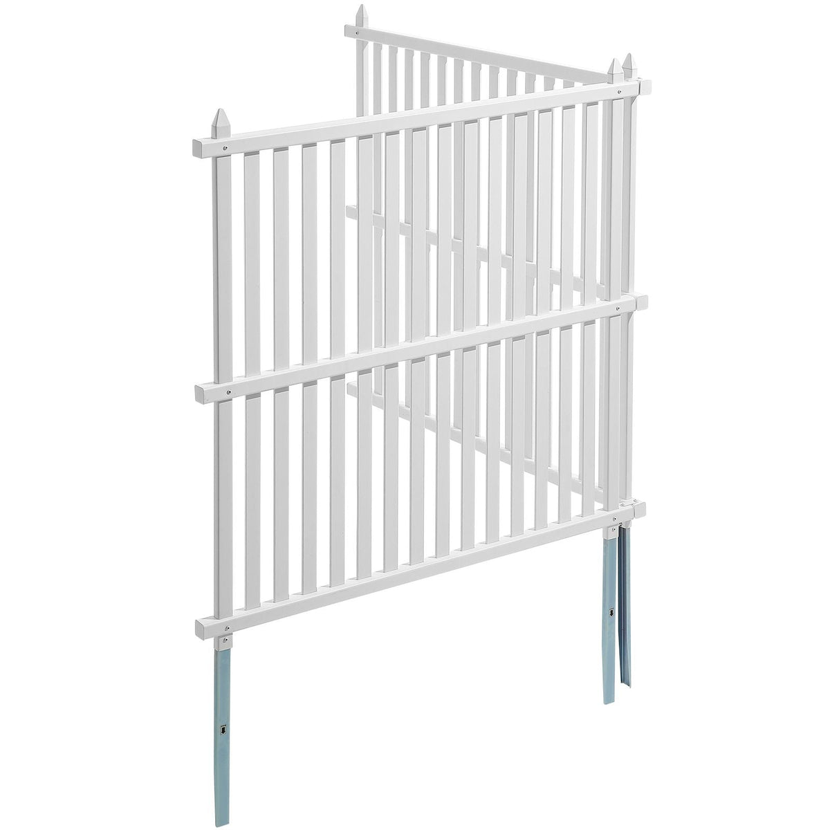 48" W x 48" H Vinyl Privacy Fence Panels, Air Conditioner Fence, Outdoor Privacy Screens for Trash Can, Pool Equipment Enclosure, Privacy Screen Kit Strip Panels (2 Panels)