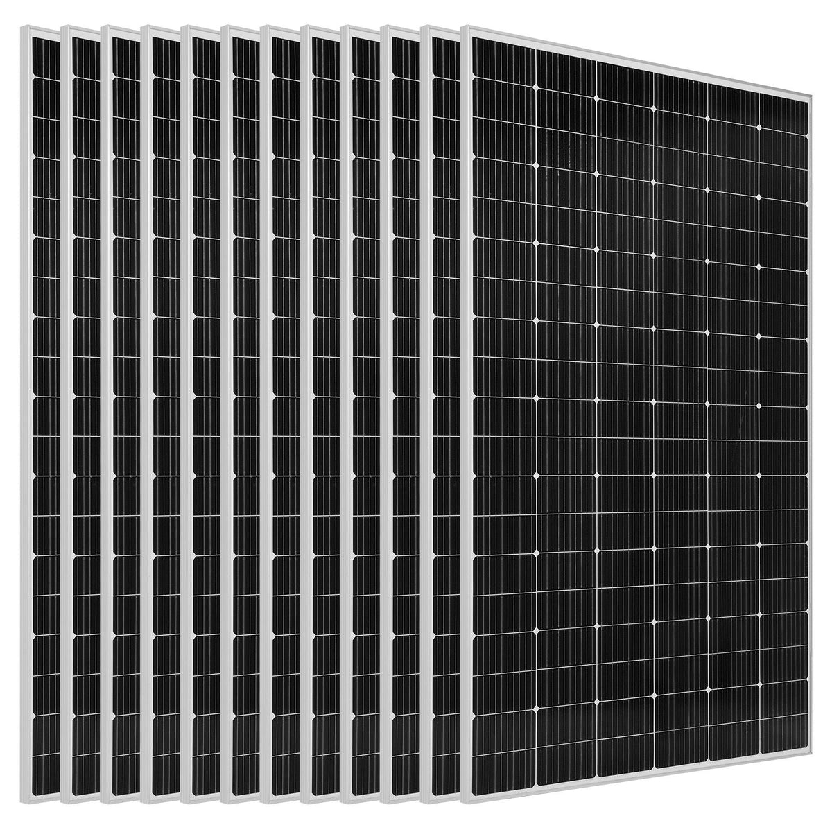 4800W 48V Complete Solar Power Kit, 12*400W Monocrystalline Solar Panels + 51.2V 300Ah LiFePO4 Battery + 48V 10KW Hybrid Inverter, Super High Output Off-Grid Solar Kit for Large House Shed Farm