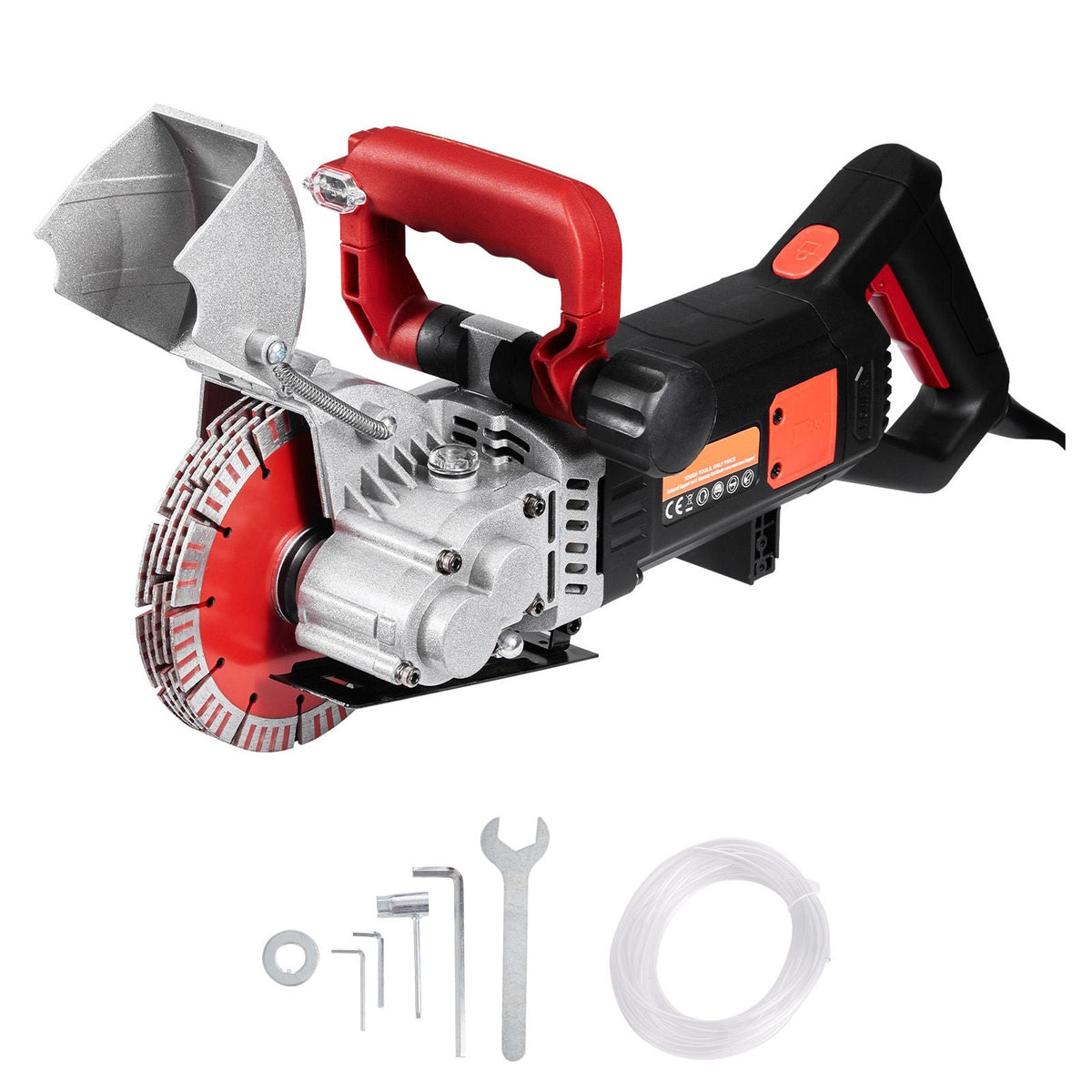 4800W Wall Chaser 38mm/1.5" Cutting Width,Wall Groove Cutting Machine 52mm/2" Cutting Depth,Wall Slotting Machine With 5 Saw Blades 6.3" Diameter 5000r/Min,One-time Forming Dustless