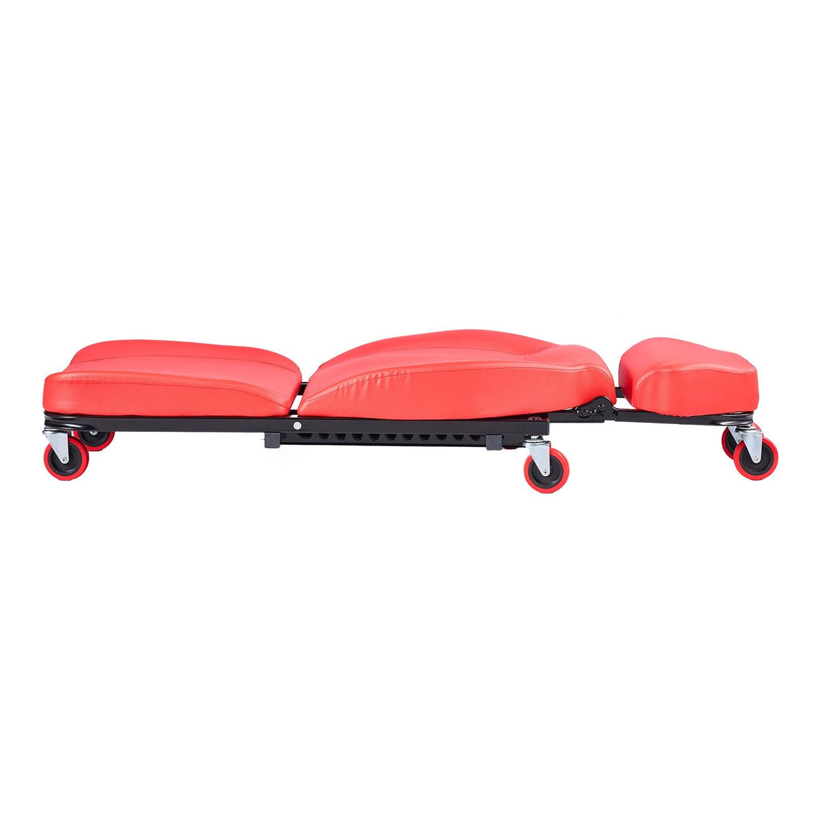 48.4 in 2-in-1 Mechanic Creeper, Adjustable Backrest Garage Creeper Seat, 570 lbs Under Car Rolling Chair with 6 Swivel Casters, Padded Headrest for Auto Repair