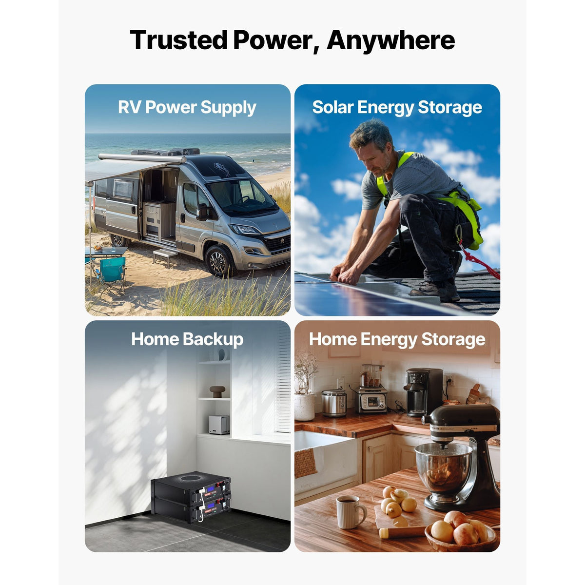 48V 100Ah LiFePO4 Lithium Battery, Built-in 100A BMS, 51.2V Server Rack LiFePO4 Battery with Bluetooth, 5.12kWh Capacity, Max 6000 Cycles, LCD Display, for Off-Grid, Solar System, Backup Power