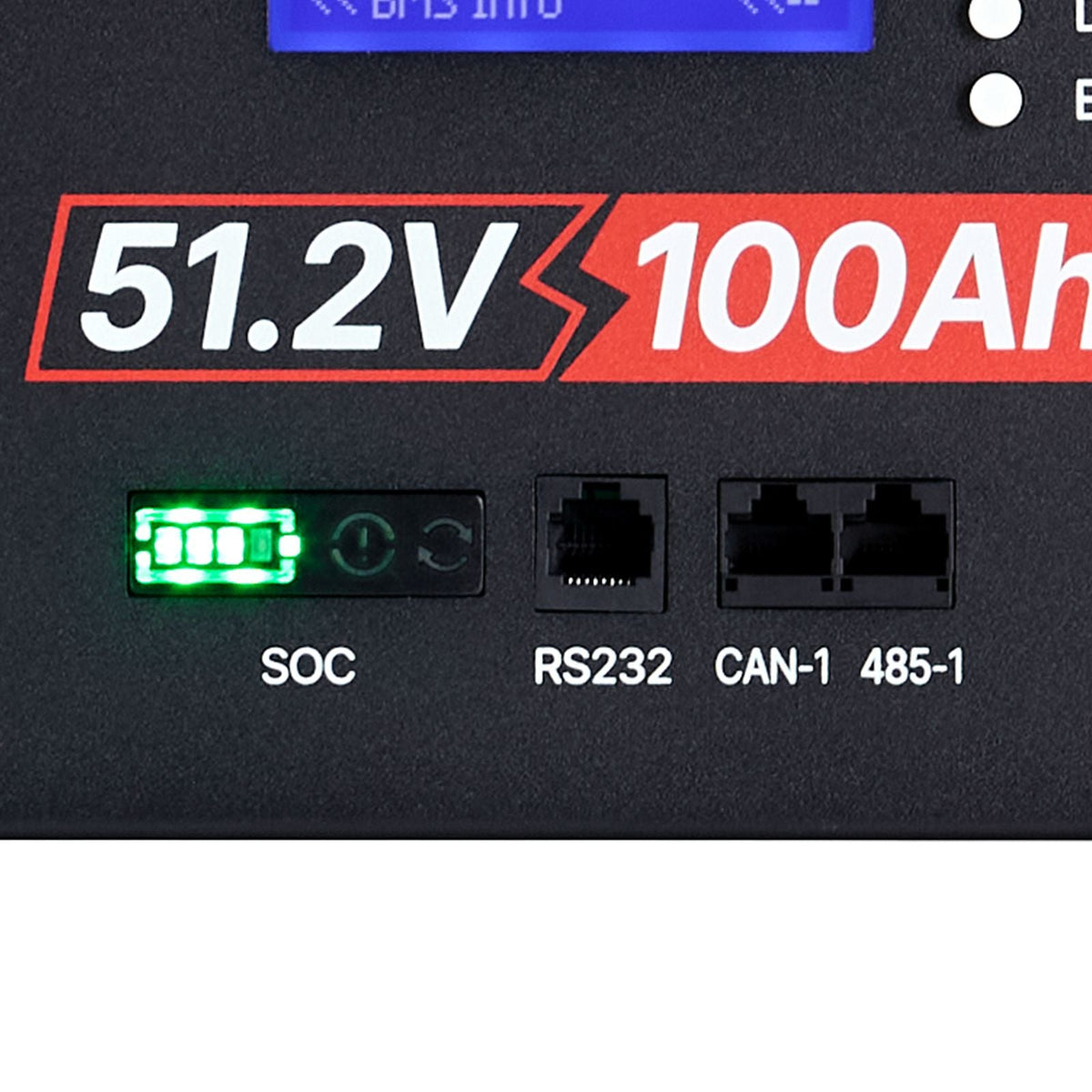 48V 100Ah LiFePO4 Lithium Battery, Built-in 100A BMS, 51.2V Server Rack LiFePO4 Battery with Bluetooth, 5.12kWh Capacity, Max 6000 Cycles, LCD Display, for Off-Grid, Solar System, Backup Power