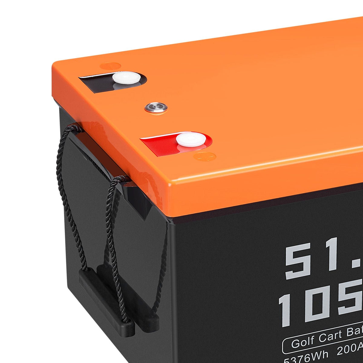 48V 105Ah Golf Cart Lithium Battery, 48 Volt Golf Cart Battery with 200A BMS, LCD Monitor and Mobile APP, LiFePO4 Battery with 600A Peak Current, ABS Shell and 4000+ Cycles, for Golf Carts