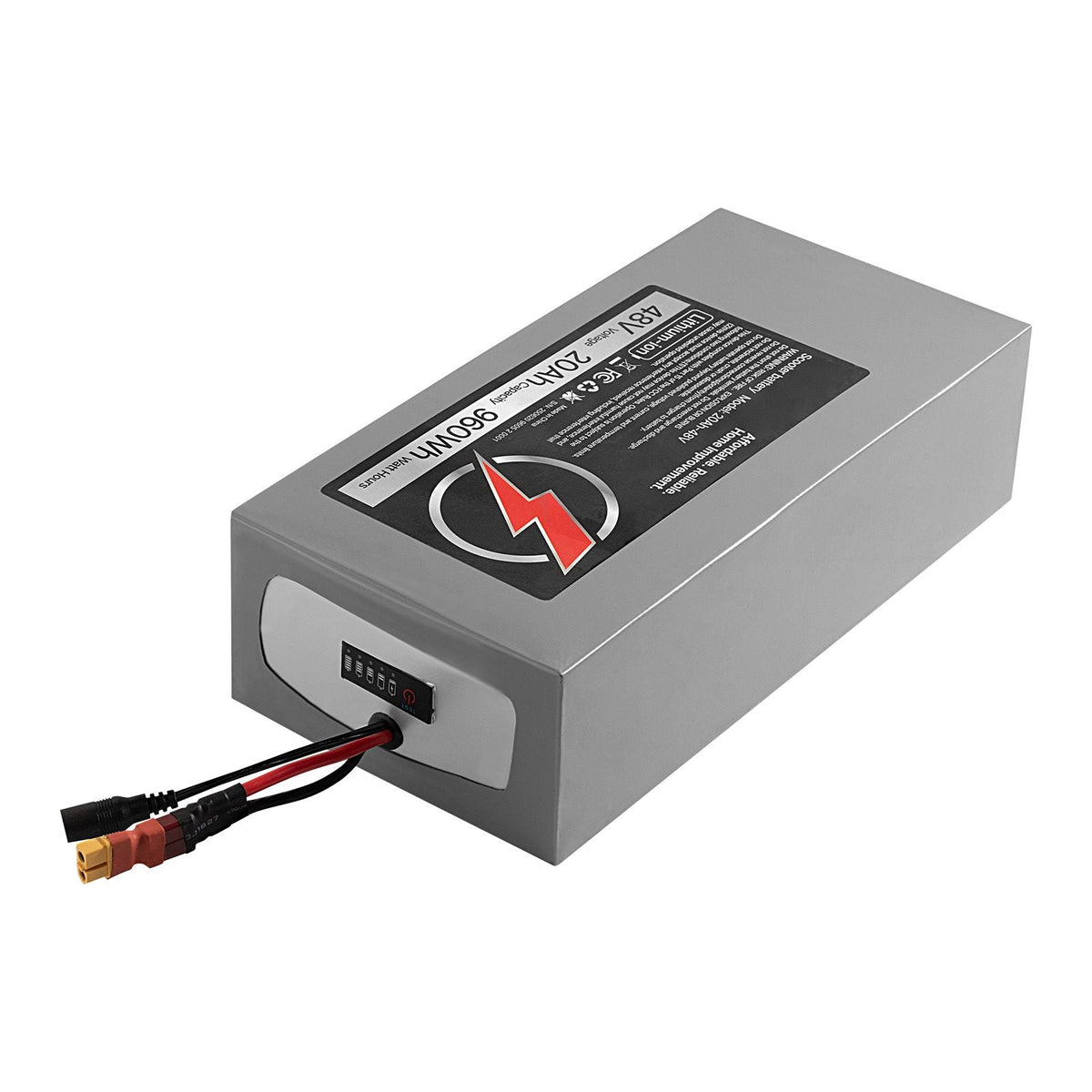 48V Electric Scooter Battery, 20Ah, Ebike Lithium Battery Pack with 30A BMS, Charger, T-Plug Expansion Cable, 500+ Cycles, Compatible with 4800W Motors, for Electric Bikes Bicycles, Scooters