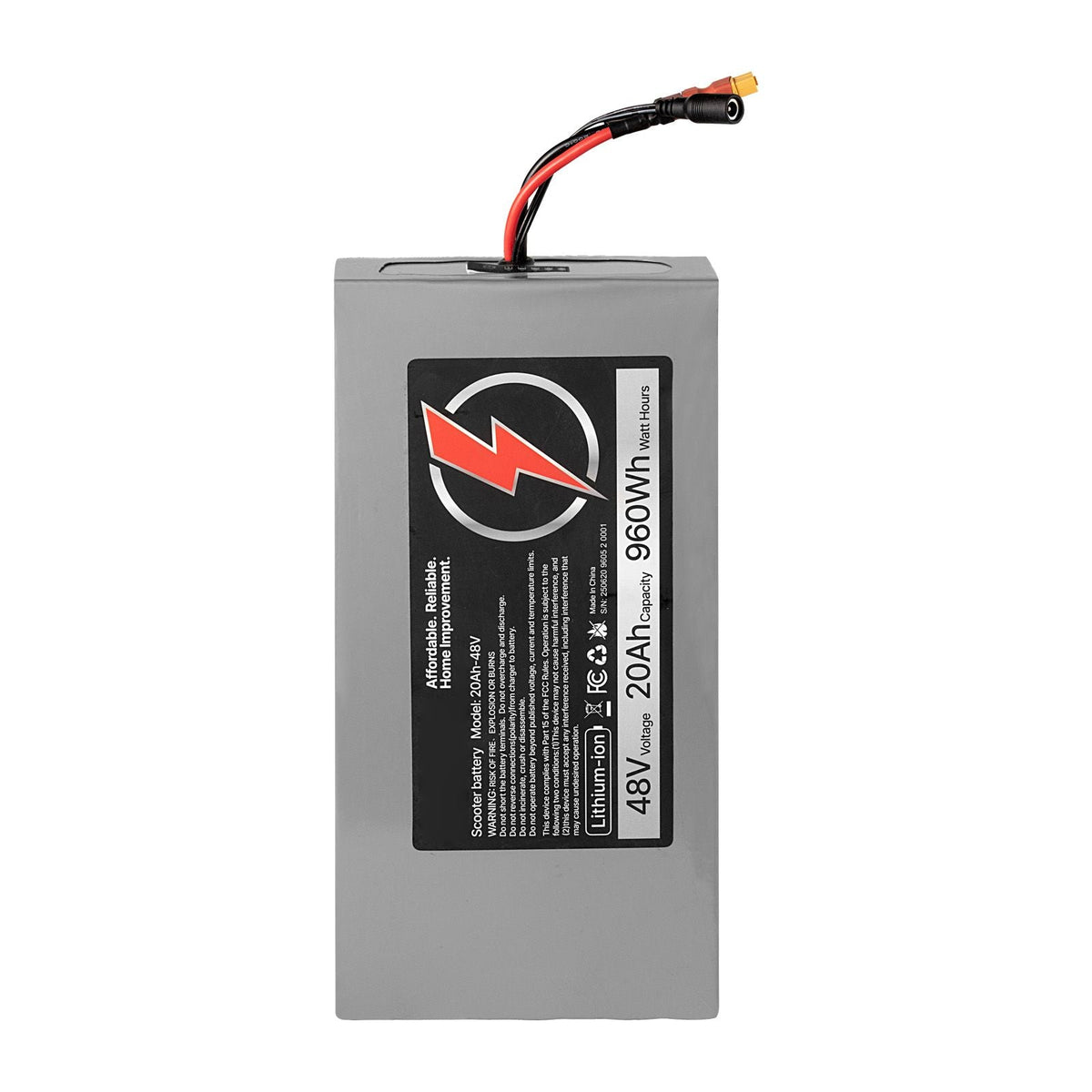 48V Electric Scooter Battery, 20Ah, Ebike Lithium Battery Pack with 30A BMS, Charger, T-Plug Expansion Cable, 500+ Cycles, Compatible with 4800W Motors, for Electric Bikes Bicycles, Scooters