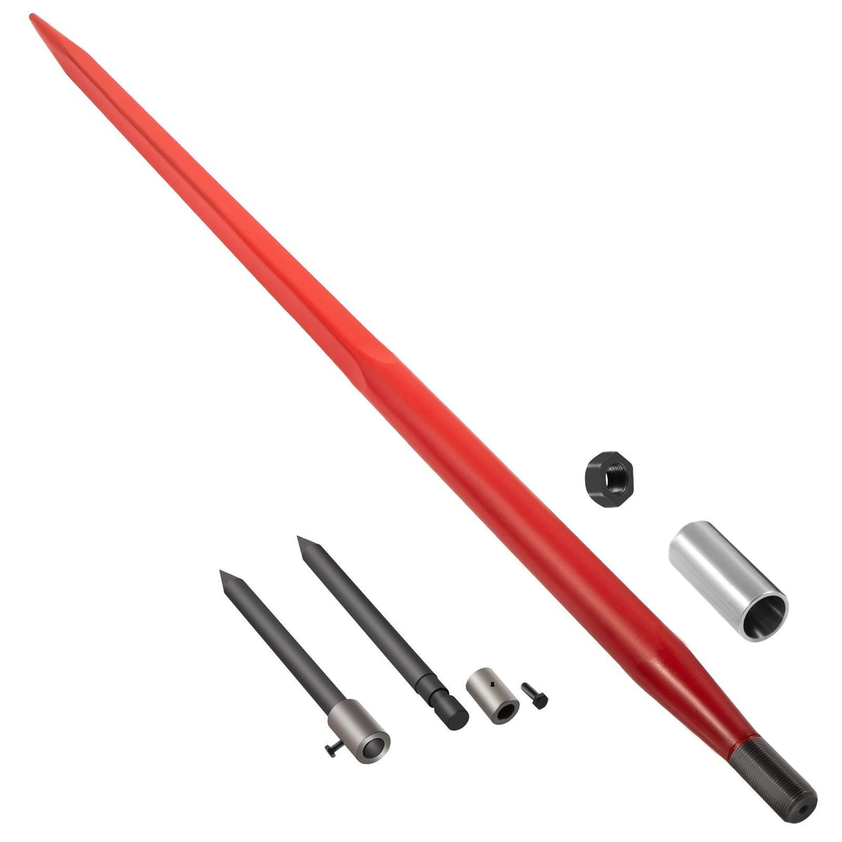 49" Hay Bale Spear 3000 lbs Capacity with Nut and Sleeve