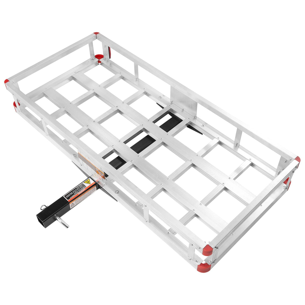 49.4 x 22.4 x 7.1 in Hitch Cargo Carrier, 500lbs Loading Capacity Trailer Hitch Mounted Cargo Basket, Rust-proof Aluminum Luggage Carrier Rack Fits 2" Hitch Receiver for SUV Truck Pickup Camping