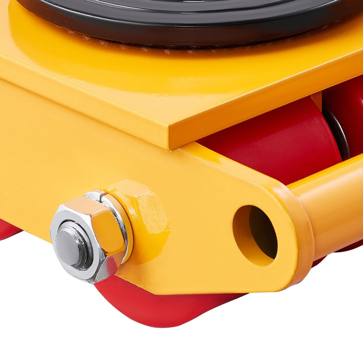 4PCS Machinery Skate Dolly, 17637 LBS/8T Industrial Machinery Mover, Heavy Duty Carbon Steel Machinery Moving Skate with 4 PU Wheels and 360° Rotation Non-Slip Cap for Warehouse, Workshop, Facto
