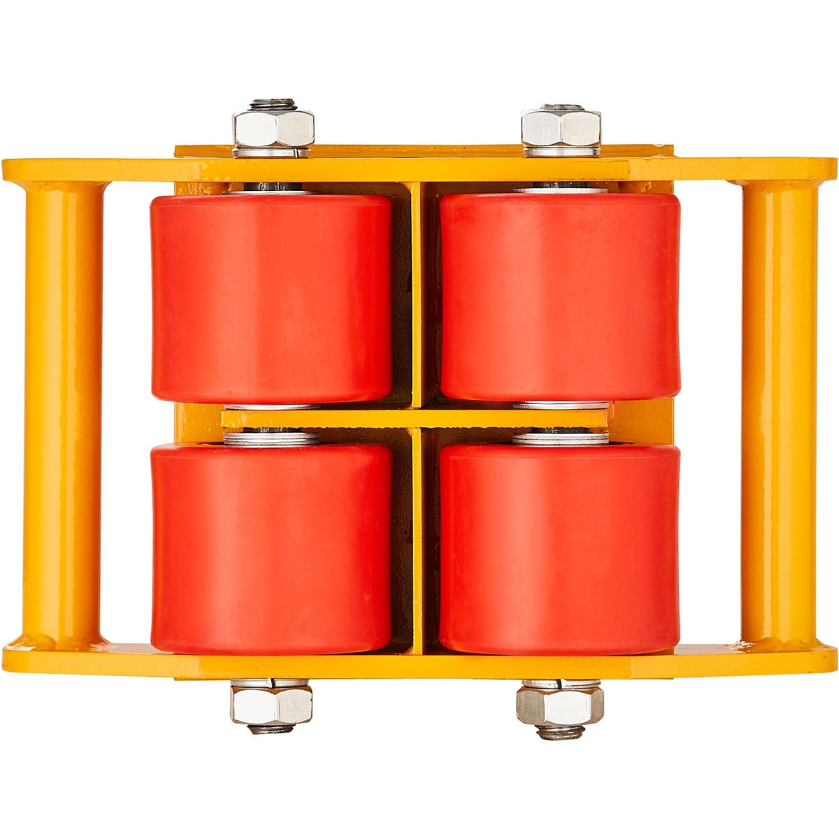 4PCS Machinery Skate Dolly, 17637 LBS/8T Industrial Machinery Mover, Heavy Duty Carbon Steel Machinery Moving Skate with 4 PU Wheels and 360° Rotation Non-Slip Cap for Warehouse, Workshop, Facto