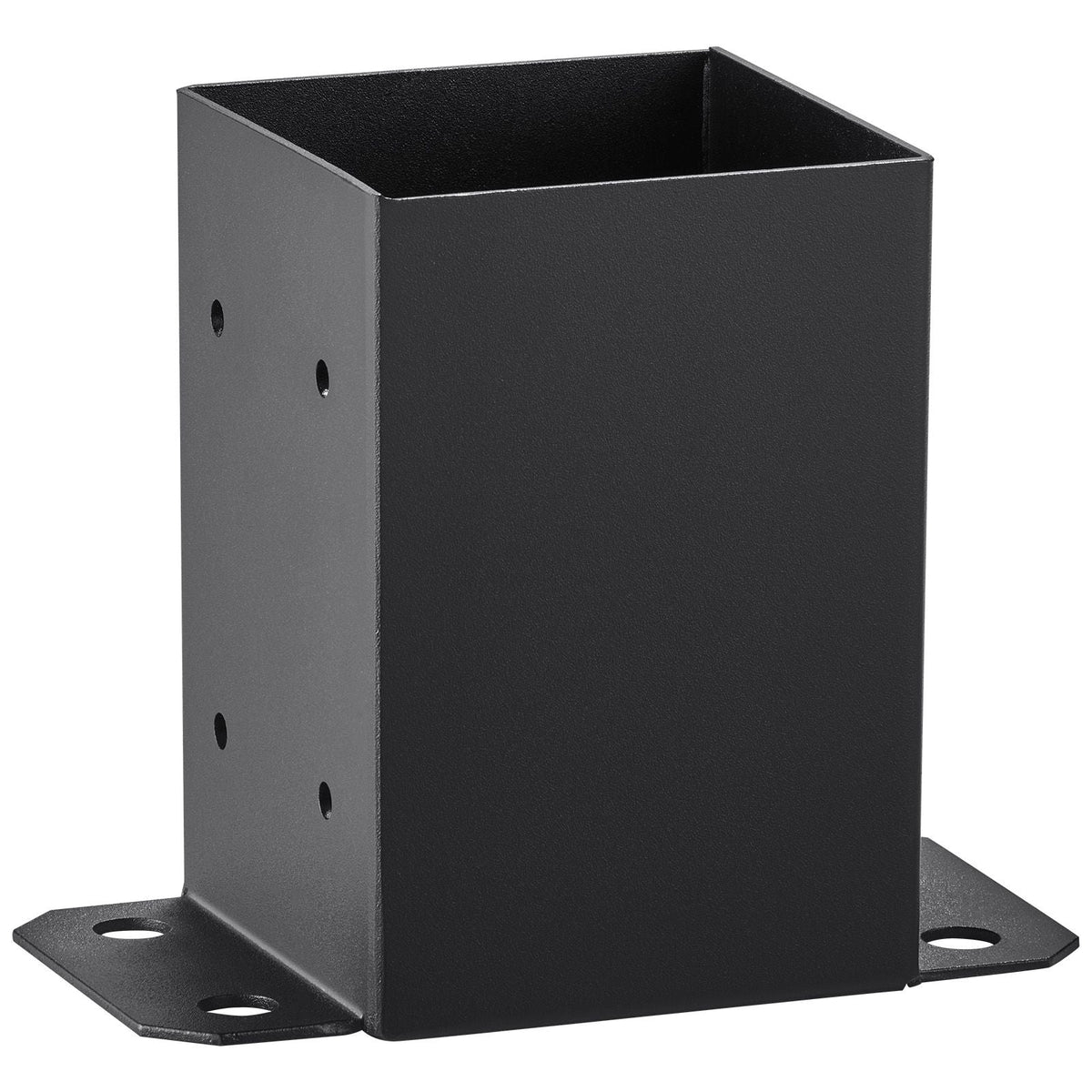 4x4 Post Base 4 Pcs, Inner Size 3.6"x3.6" Post Base Brackets, Heavy Duty Powder-Coated Post Anchor Matte Black Wood Post Brackets for Pavilion Deck Railing Support Deck Base Plate
