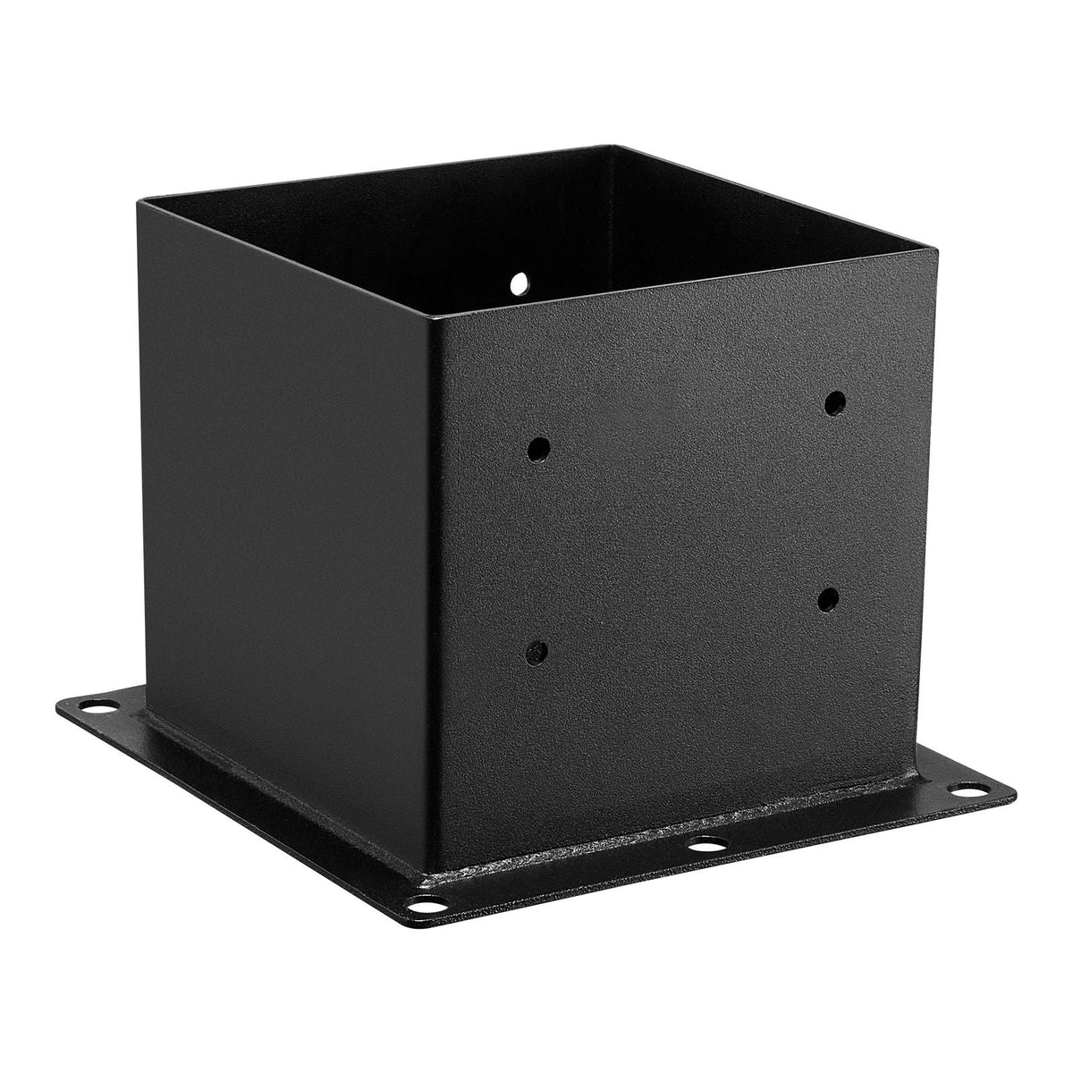 4x4 Post Base 8 Pcs, Inner Size 3.6x3.6 inch / 92x92 mm Post Brackets, Heavy Duty Carbon Steel Decking Posts, Wood Posts Brackets for Pavilion Deck Railing Support Deck Base Plate, Black