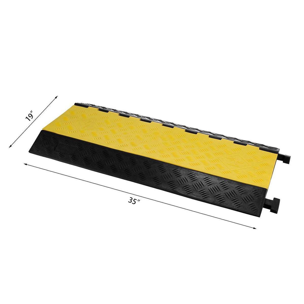 5 Channel Cable Protectors Extreme Rubber Cable Ramps Heavy Duty Protective Cable Wire Cord Ramp Driveway Rubber Traffic Speed Bumps Cable Protector (5-Channel, 1Pack-18000Lb)
