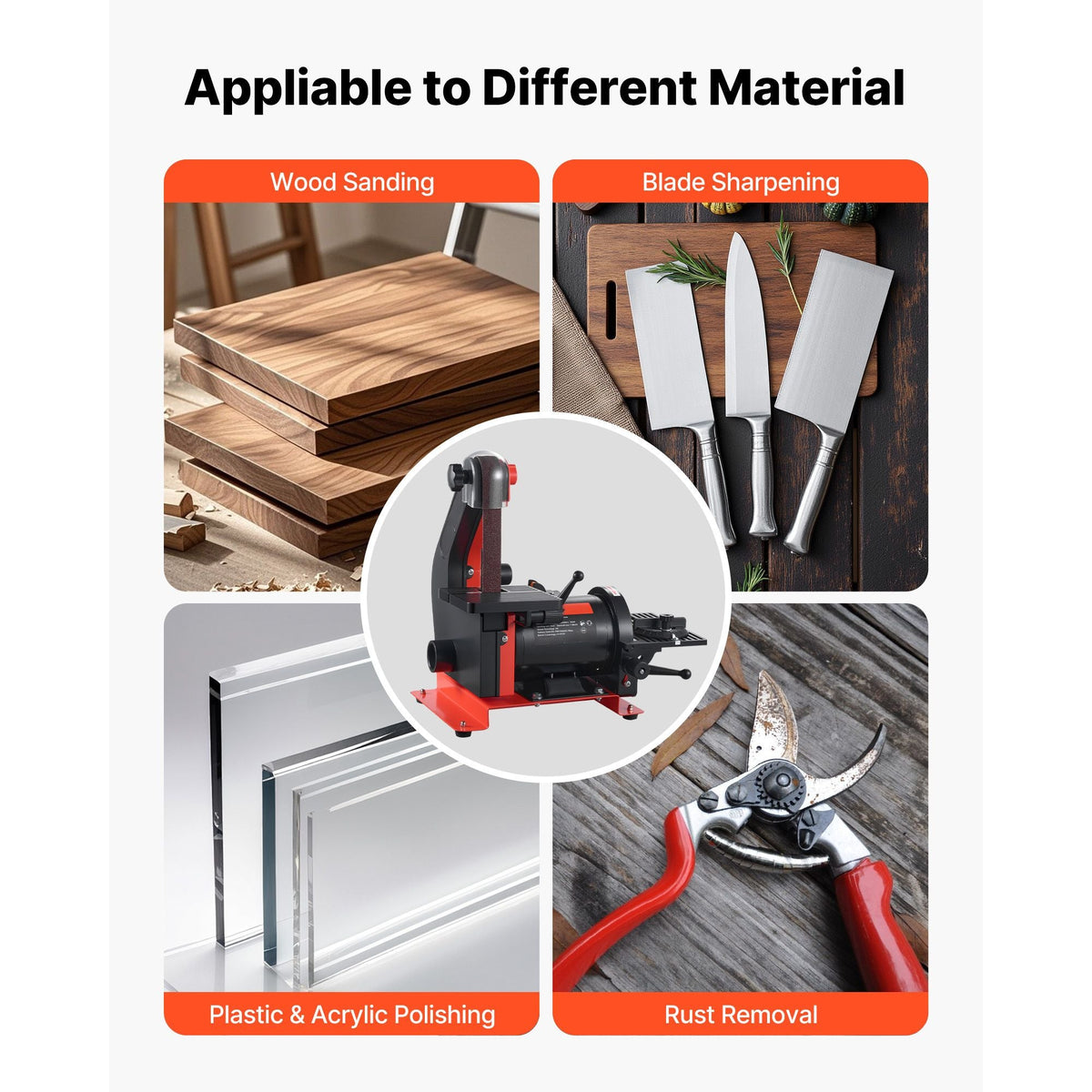 5" Disc Sander & 1" x 30" Belt Sander, 250W Benchtop Belt Disc Sanders Combo with 0 - 45° Adjustable Worktable & Dust Collection Ports for Woodworking, Furniture Refinishing, DIY Crafting