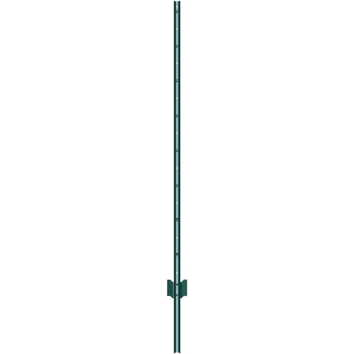 5 Feet Fence Post, 10 Pack U-Channel Heavy Duty Metal Fence Posts, Sturdy Steel Fence Stakes for Garden Yard, Lawn, Farms and Outdoor Wire Fencing, Green