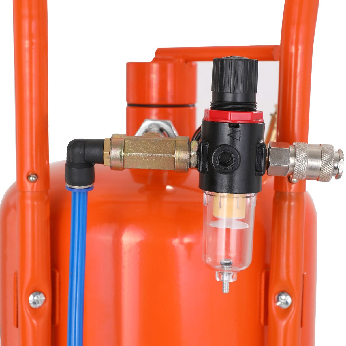 5 Gallon Sand Blaster, 60-110 PSI High Pressure Sandblaster, Portable Abrasive Blasting Tank, Air Sand Blasting Kit with 4 Ceramic Nozzles and Oil-Water Separator for Paint, Stain, Rust Removal