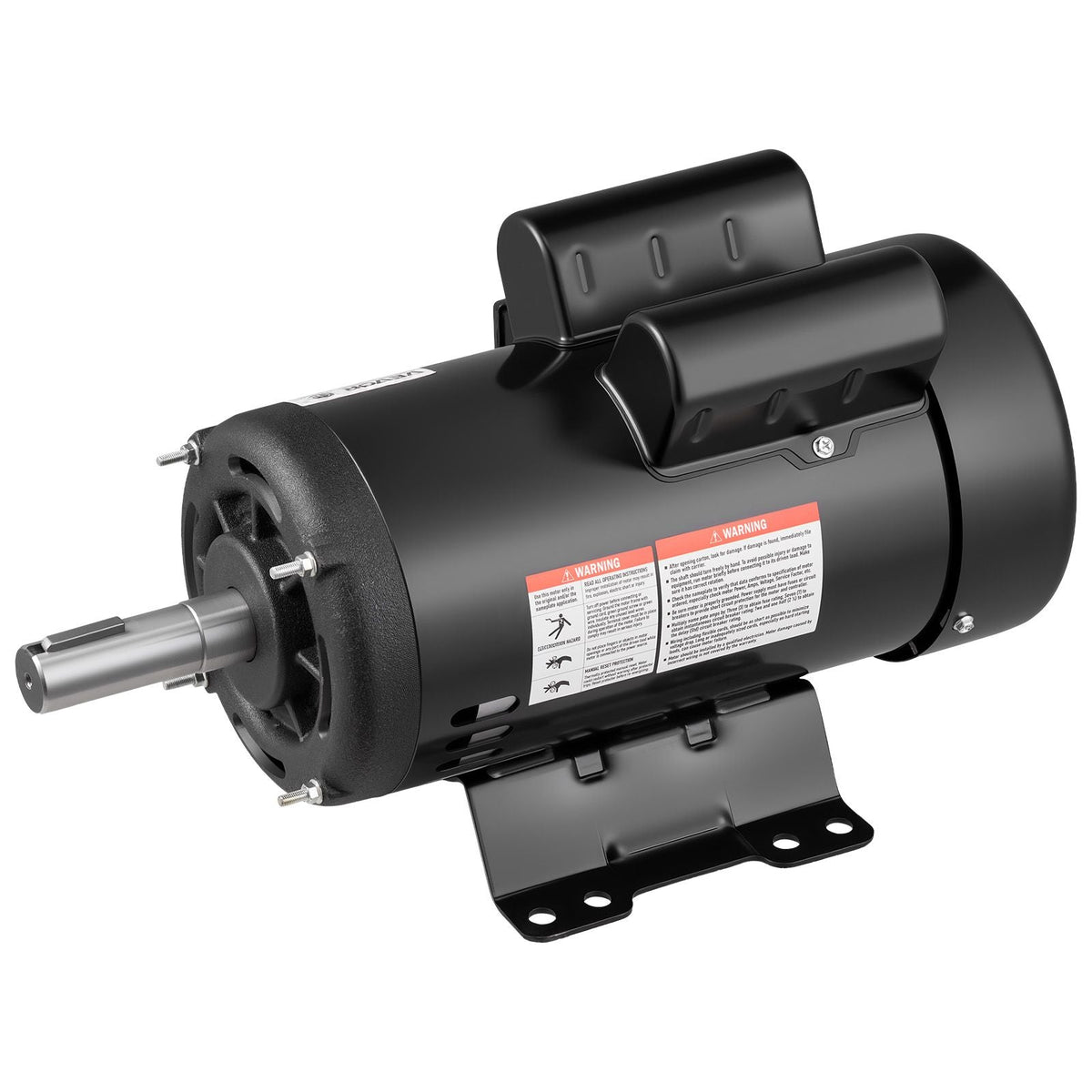 5 HP Electric Motor, 1725RPM Air Compressor Motor, CW/CCW Rotation, 1.125 inch Shaft Diameter, 2.75inch Shaft Length, 20.7N.m Torque, Single-Phase, ODP Cooling, 230V, 184T Frame