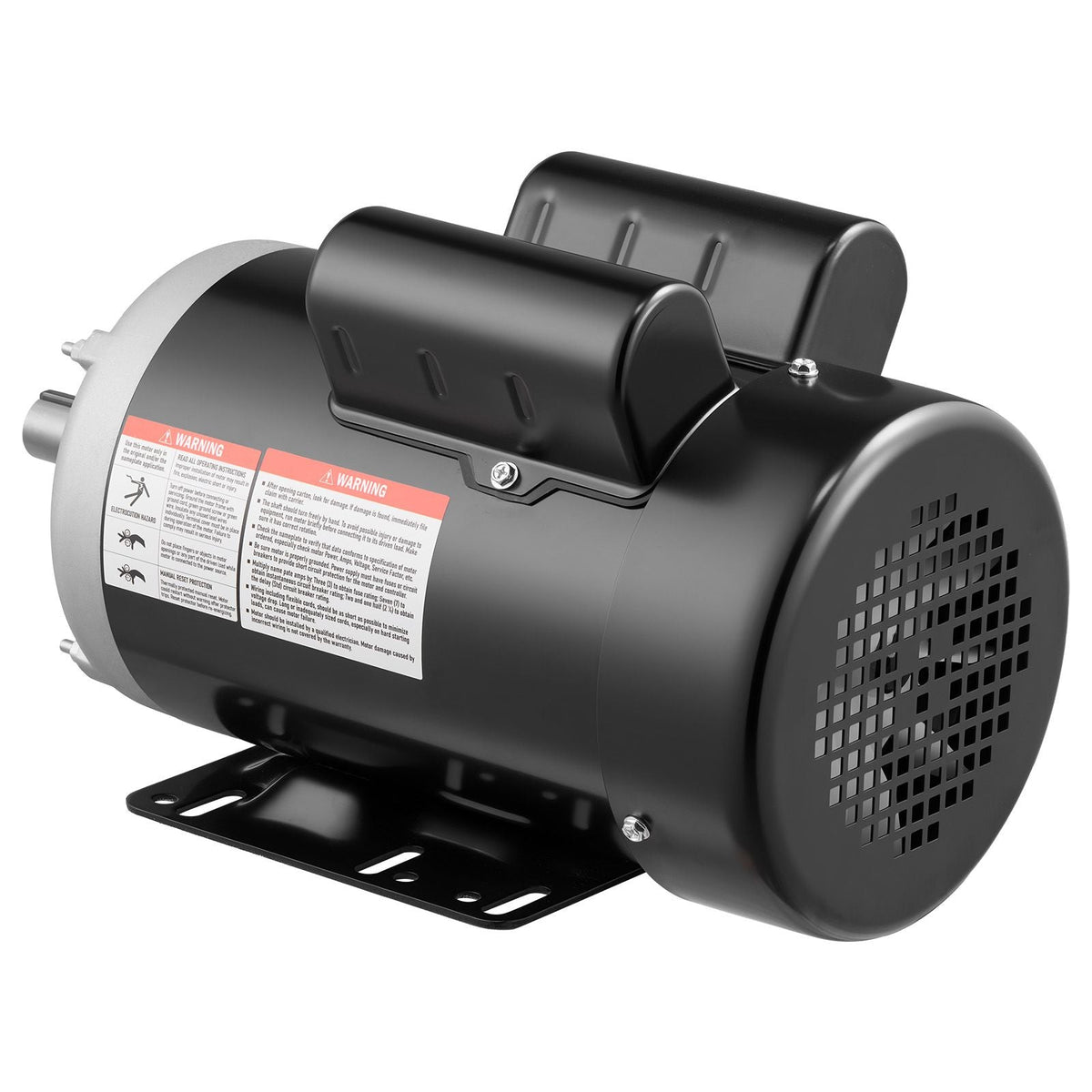 5 HP Electric Motor, 3450RPM Air Compressor Motor, CW/CCW Rotation, 0.875 inch Shaft Diameter, 2.25inch Shaft Length, 10.14N.m Torque, Single-Phase, 230V, TEFC Cooling