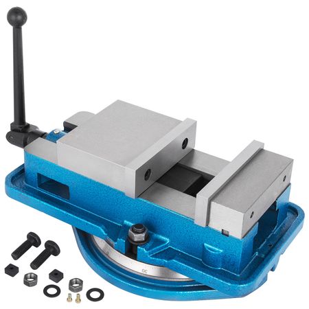 5 Inch ACCU Lock Down Vise Precision Milling Vice 5 Inch Jaw Width Drill Press Vise Milling Drilling Machine Bench Clamp Clamping Vice with 360 Degree Swiveling Base CNC Vise