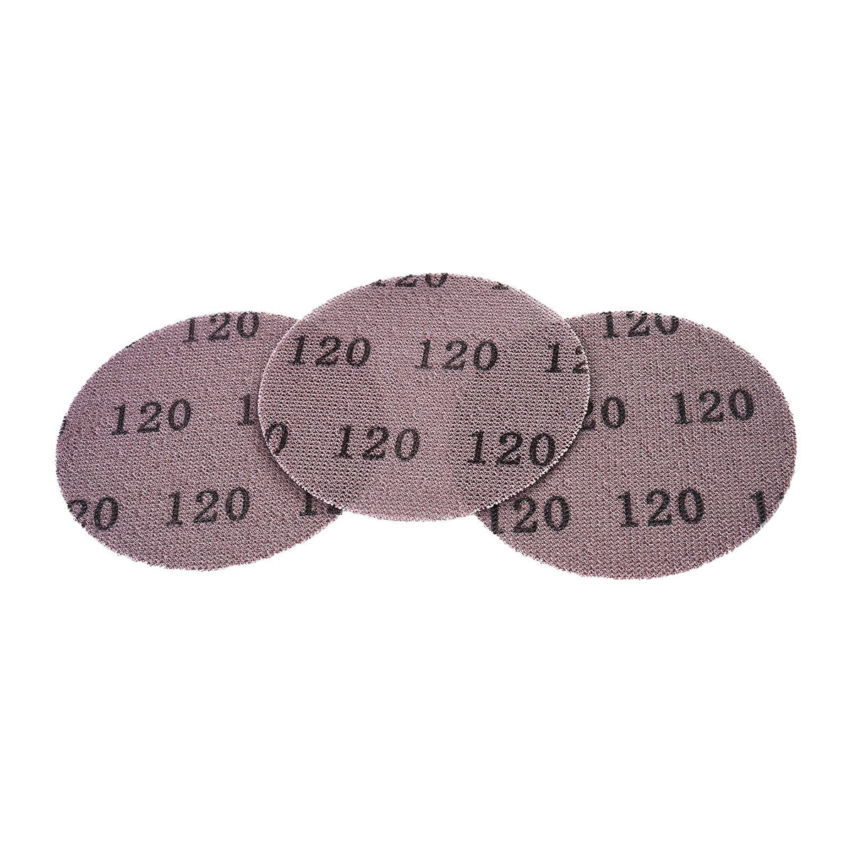 5-inch Mesh Abrasive Sanding Discs 50PCS, Grit 80/120/180/240/320 Assorted Anti-Clogging Ceramic Mesh Sandpapers, Hook-and-Loop Sanding Discs for Metal Wood Plaster, Car Body, Paint Removal