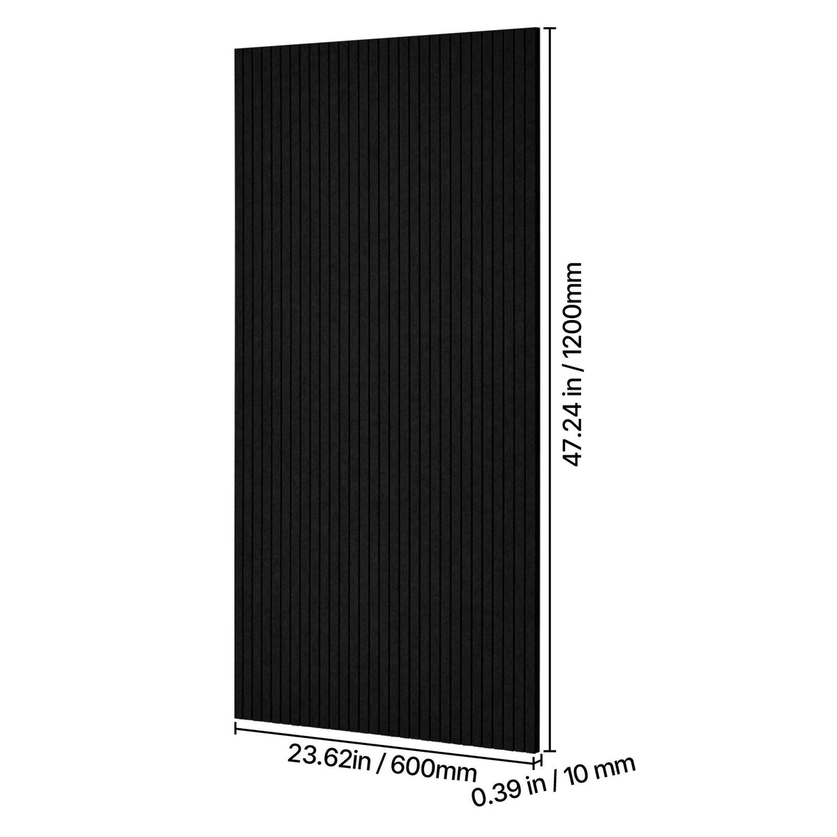 5 Pack Acoustic Panels with Self Adhesive, 47.2 x 23.6 x 0.4 inch Sound Proof Foam Panels, Polyester Fiber Soundproof Wall Panels High Density, for Home, Studio, Office, Theater, Black