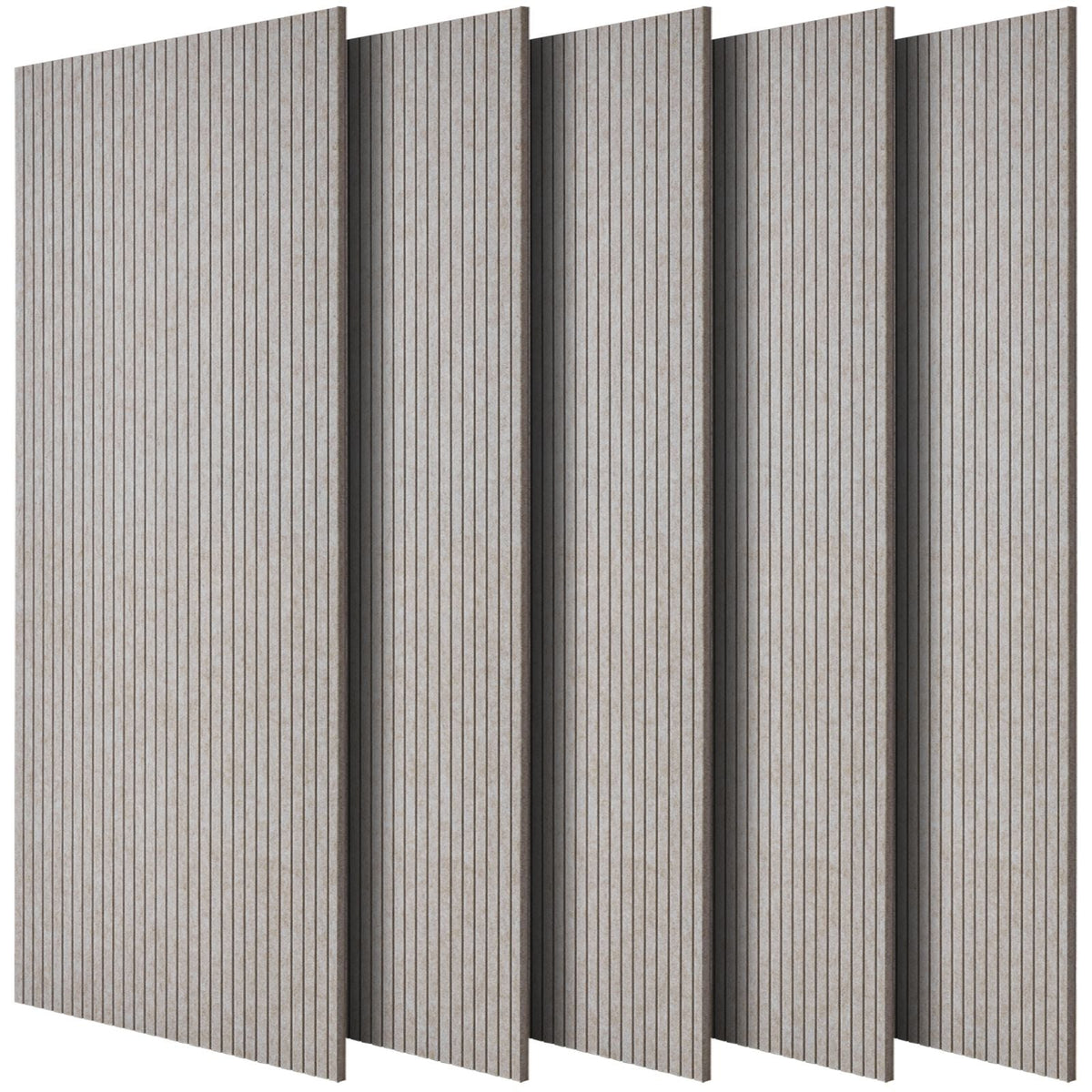 5 Pack Acoustic Panels with Self Adhesive, 47.2 x 23.6 x 0.4 inch Sound Proof Foam Panels, Polyester Fiber Soundproof Wall Panels High Density, for Home, Studio, Office, Theater, Camel