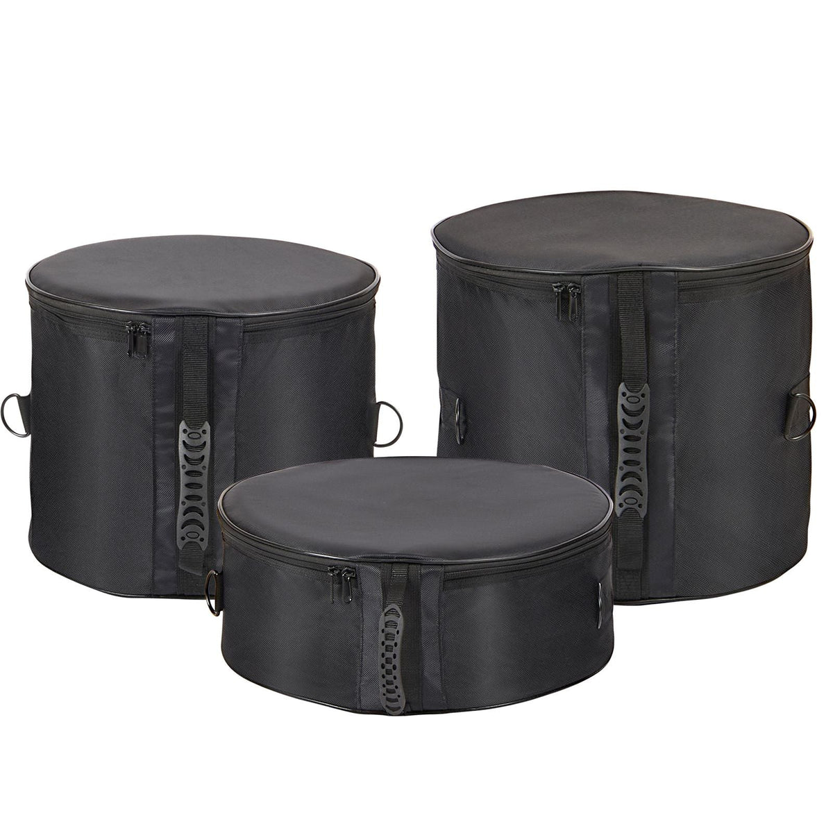 5-Piece Drum Bag Kit, Durable 1680D Oxford Material, Cushioned Cases with 1.5m Removable Shoulder Strap and Carry Handles, Collapsible, Fits 22'' Bass, 12''/13''/16'' Toms, 14'' Snare