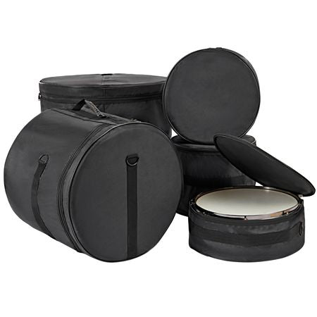 5-Piece Drum Bag Kit, Durable 1680D Oxford Material, Cushioned Cases with 1.5m Removable Shoulder Strap and Carry Handles, Collapsible, Fits 22'' Bass, 12''/13''/16'' Toms, 14'' Snare