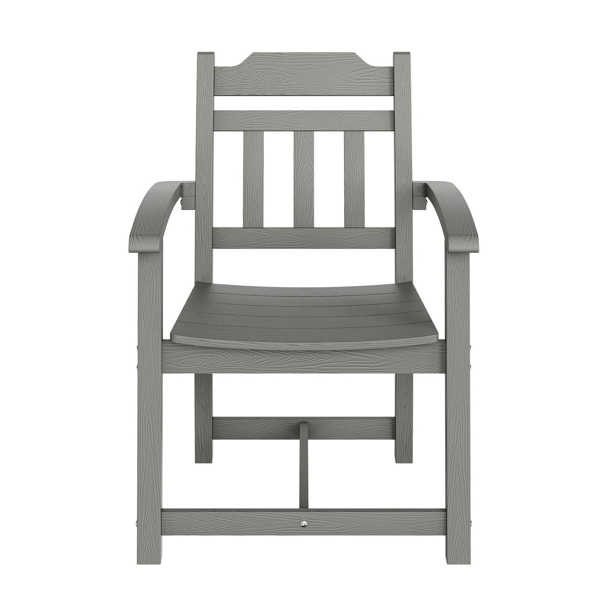 5 Pieces Patio Dining Set, Outdoor Square Furniture Table and Chairs, All Weather Garden Furniture Table Sets, HIPS Small Patio Conversation Set, For Lawn, Deck, Backyard, Poolside, Light Gray