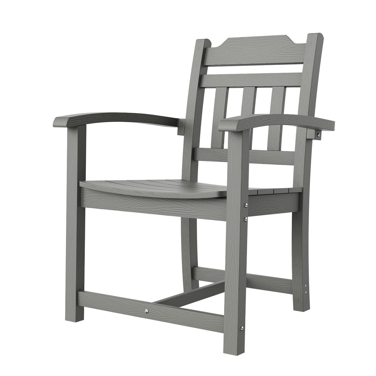 5 Pieces Patio Dining Set, Outdoor Square Furniture Table and Chairs, All Weather Garden Furniture Table Sets, HIPS Small Patio Conversation Set, For Lawn, Deck, Backyard, Poolside, Light Gray
