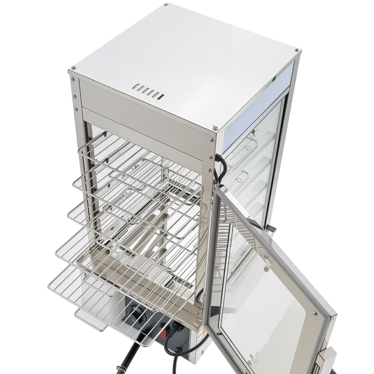 5-Tier Commercial Food Warmer Display, 1200W Food Display Warmer with LED Light, Adjustable Shelf & Stainless Steel Frame, 86-230 Fahrenheit Steam Heating, 120L for Hamburger, Pizza, Bread