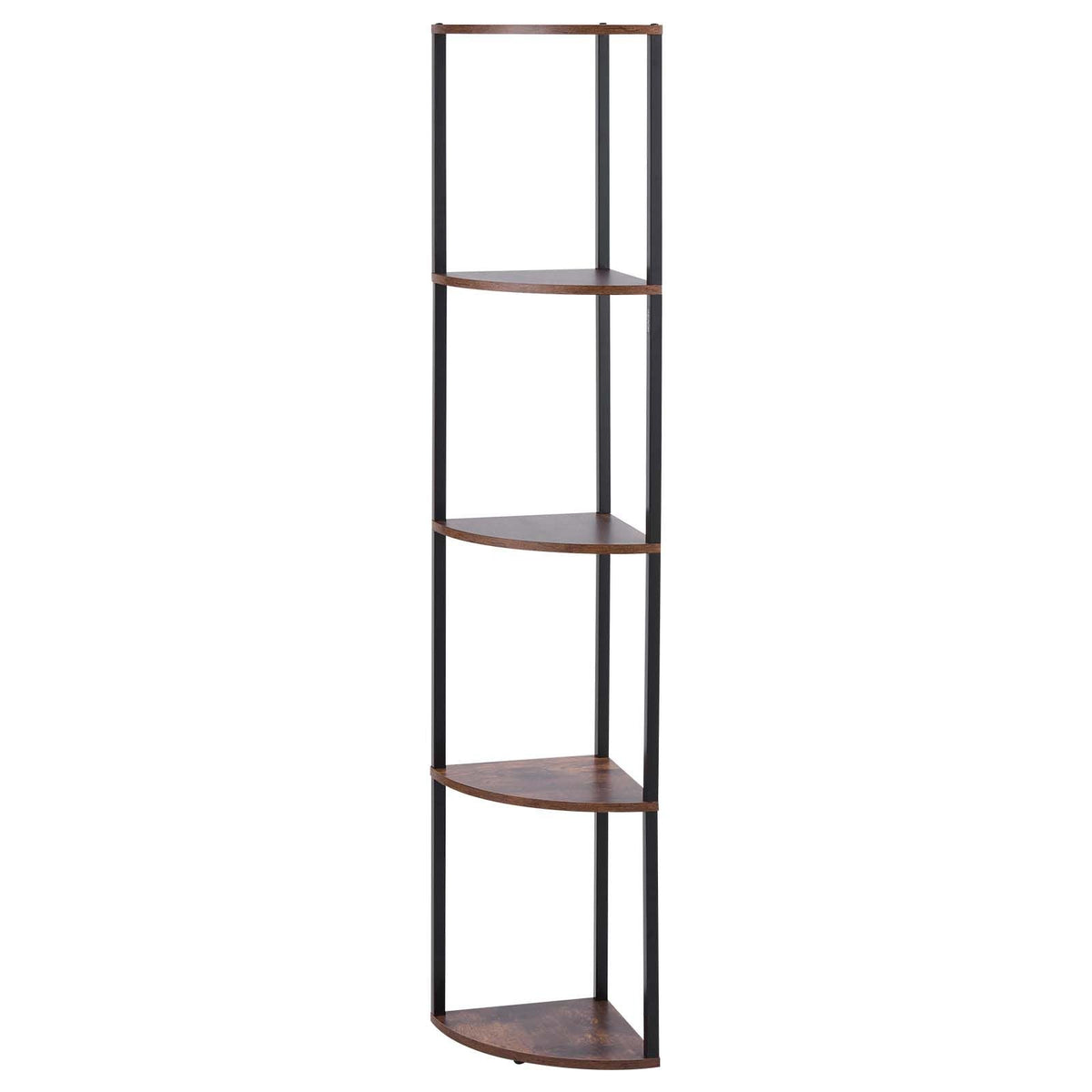 5 Tier Corner Shelf with LED Light, 64" Tall Corner Bookshelf with Storage Shelves for Collectibles, Display Shelf with Multi-color Lights Controlled Via RC/APP for Bedroom, Living Room, Office