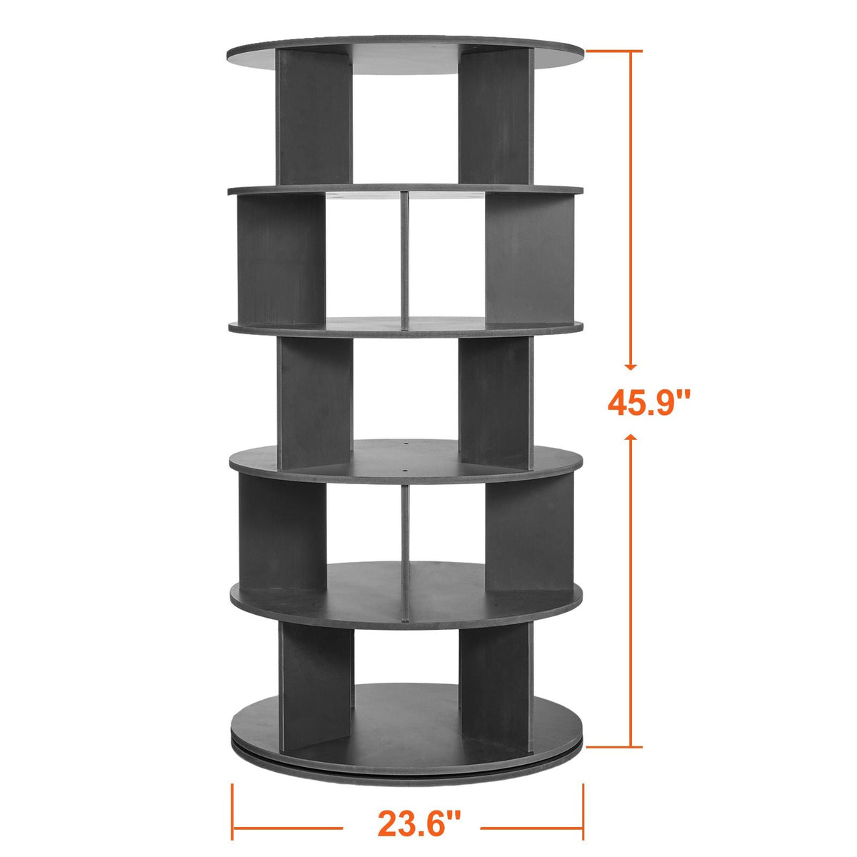 5 Tiers Rotating Shoe Rack Tower, 360°Spinning Shoe Display, Revolving Shoe Rack Storage Round Carousel, Lazy Susan Shoe Rack Organizer, Ideal for Bedroom, Living Room, Entryway, Black