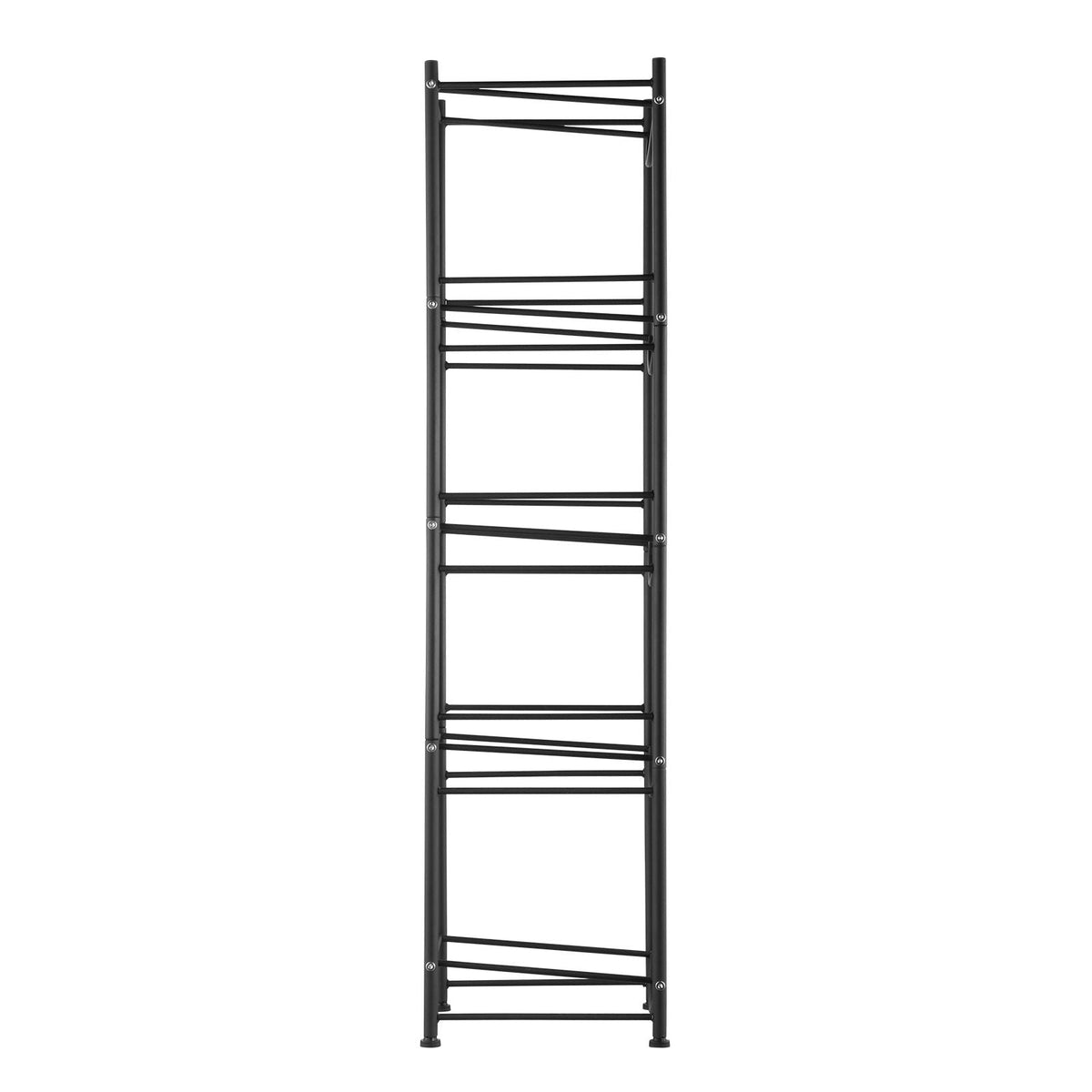 5 Tiers Water Jug Holder, 5 Gallon Water Bottle Holder, Single Row Water Bottle Rack for 5 Bottles, Heavy Duty Water Jug Rack for Kitchen, Office, Living Room, Black