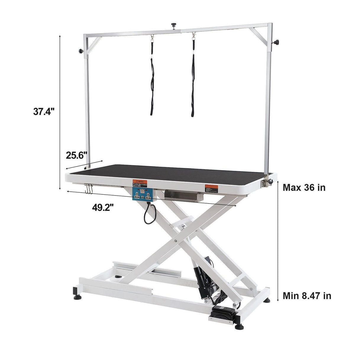 50" Electric Pet Grooming Table, Heavy Duty Dog Grooming Arm for Large Dogs, Height Adjustable Dog Grooming Station, Anti Slip Tabletop/Dog Grooming Station, Max Bearing 400LBS