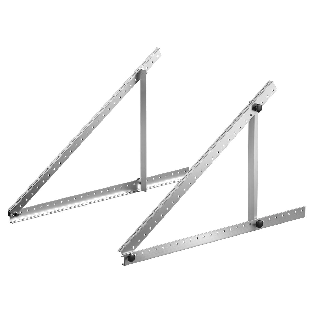 50-Inch Solar Panel Mounting Brackets, 0 to 90° Adjustable Tilt Mount Brackets Support 100-550W Solar Panels, Lightweight Aluminum Brackets with Folding Tilt Legs for RV, Roof, Boat, Off-Grid
