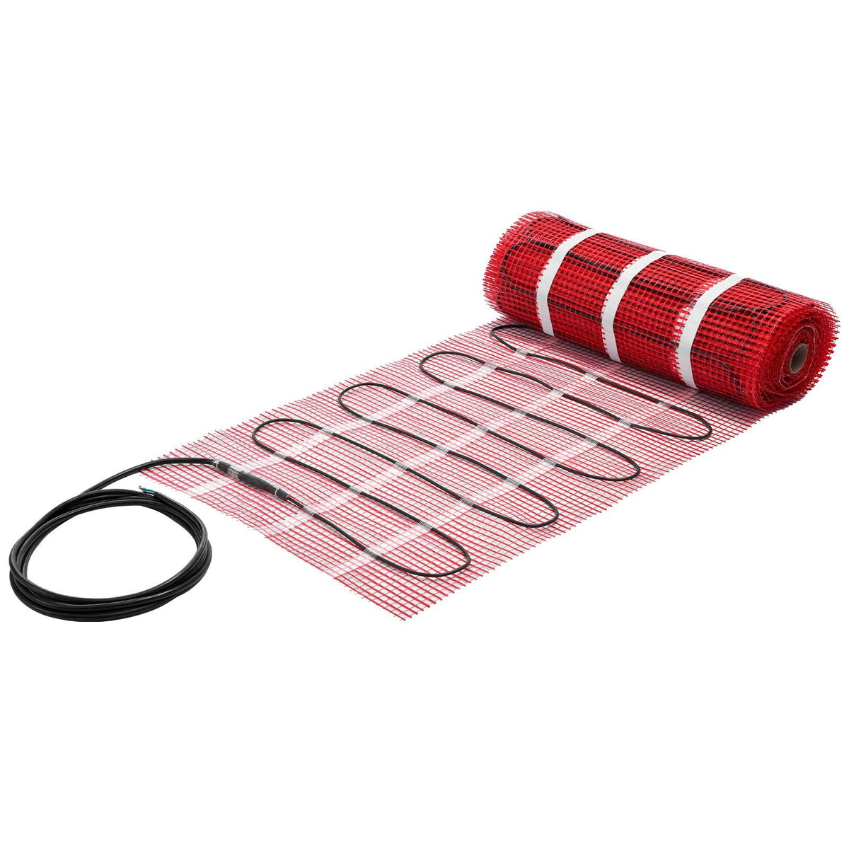 50 sqft Self-Adhesive Mesh Floor Heating Mat System, 120V Electric Radiant Heated Floor System, with Smart Control Thermostat & Alarm, Easy Installation for Tile, Stone, Vinyl