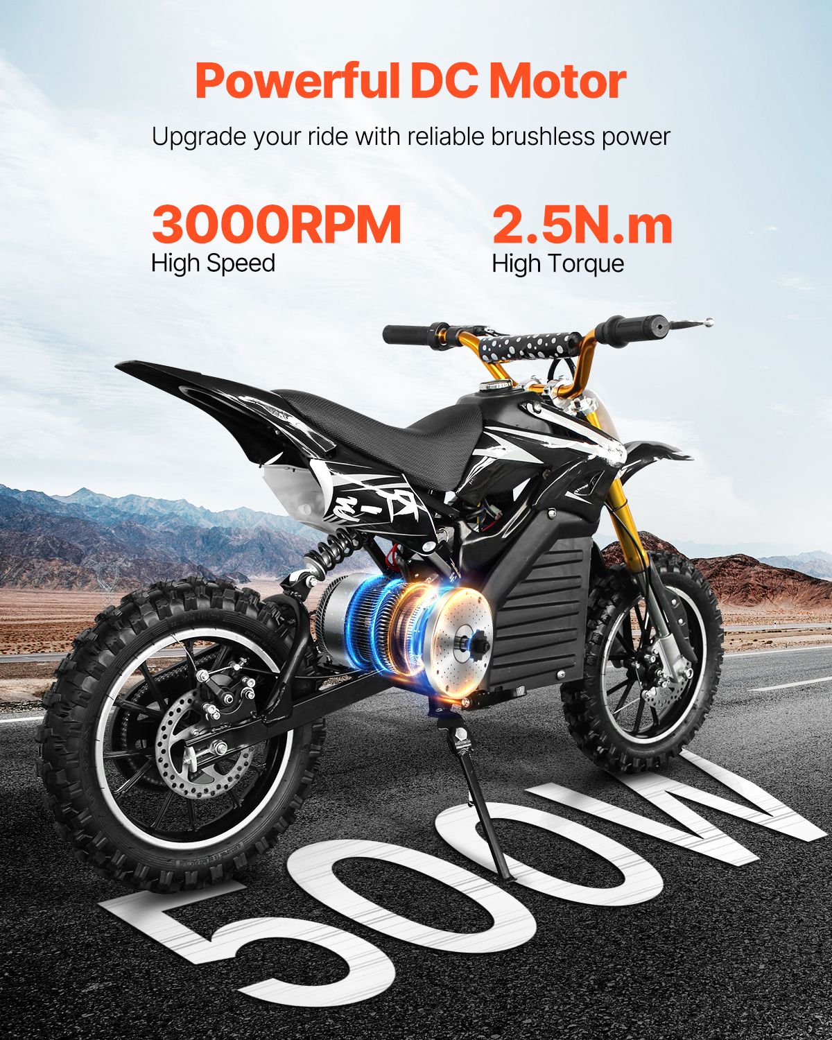 500W Electric Brushless DC Motor Kit - 36V 3000rpm Motor with Upgraded Speed Controller, Throttle Grip Kit for Go Karts E-Bike Motorcycle Scooter