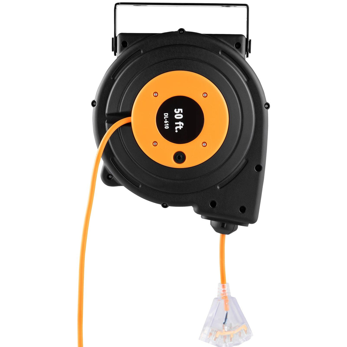 50ft Retractable Extension Cord Reel 14AWG/3CSJTOW Power Cord Reel