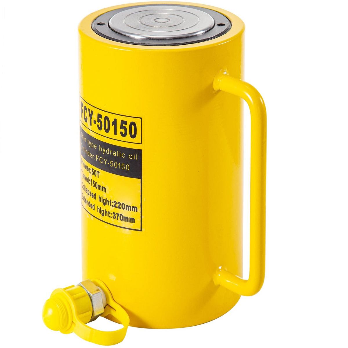50T 6" Stroke Single Acting Hydraulic Cylinder Jack Ram