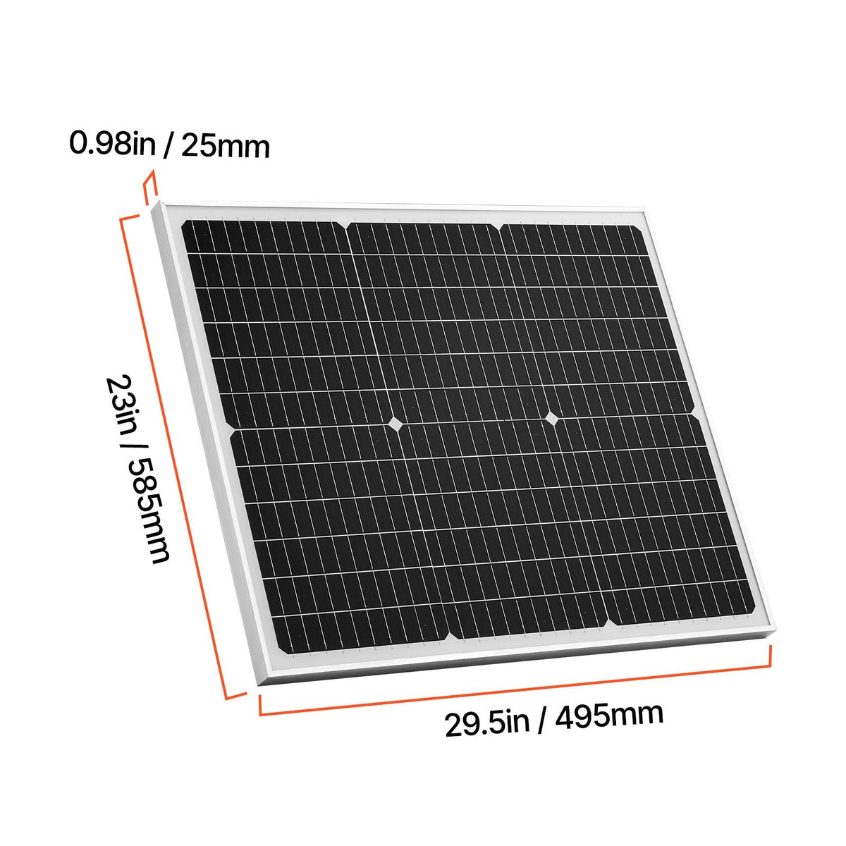 50W 12V Solar Battery Charger Maintainer, Mono Solar Panel Trickle Battery Charger with Upgraded MPPT Controller, IP65 Waterproof for Car Boat RV Trailer Flat Rooftop (Bracket Not Included)