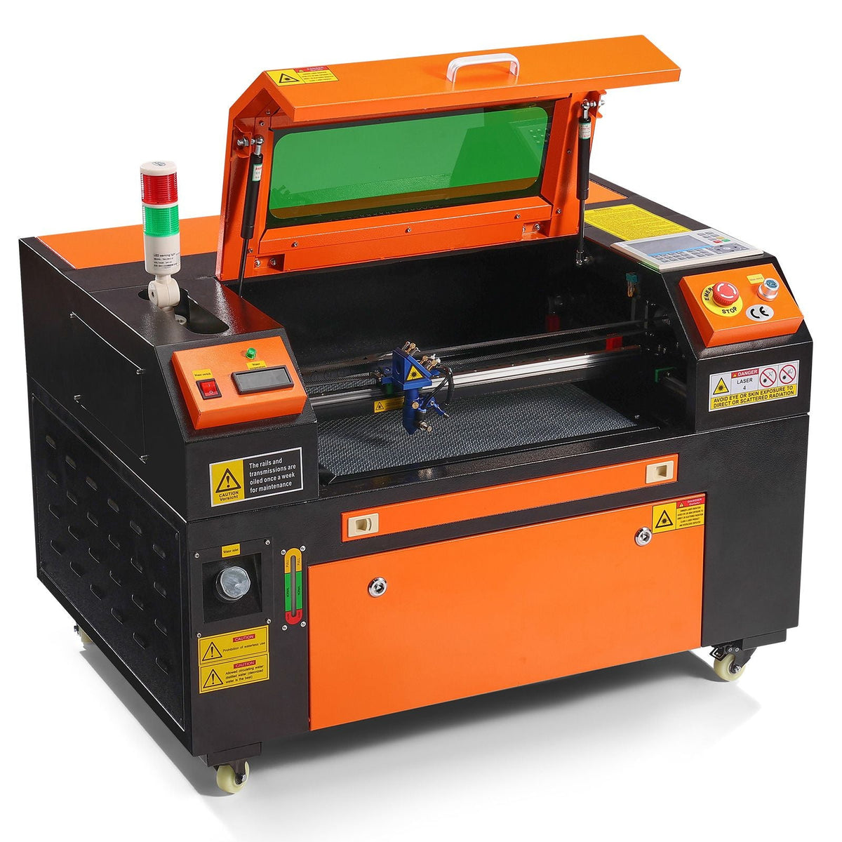50W CO2 Laser Engraver, 12 x 20 in, 19.7 IPS Laser Cutter Machine with 2-Way Pass Air Assist, Compatible with LightBurn, CorelDRAW, AutoCAD, Windows, Mac OS, Linux, for Wood Acrylic Fabric More