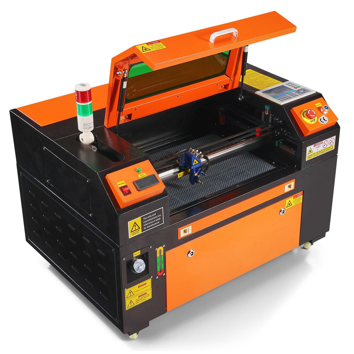 50W CO2 Laser Engraver, 12 x 20 in, 19.7 IPS Laser Cutter Machine with 2-Way Pass Air Assist, Compatible with LightBurn, CorelDRAW, AutoCAD, Windows, Mac OS, Linux, for Wood Acrylic Fabric More